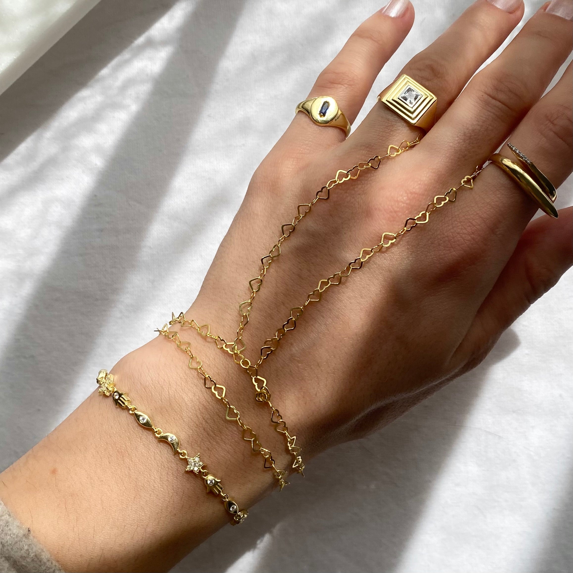 925 Gümüş Kalpli Zincir Şahmeran