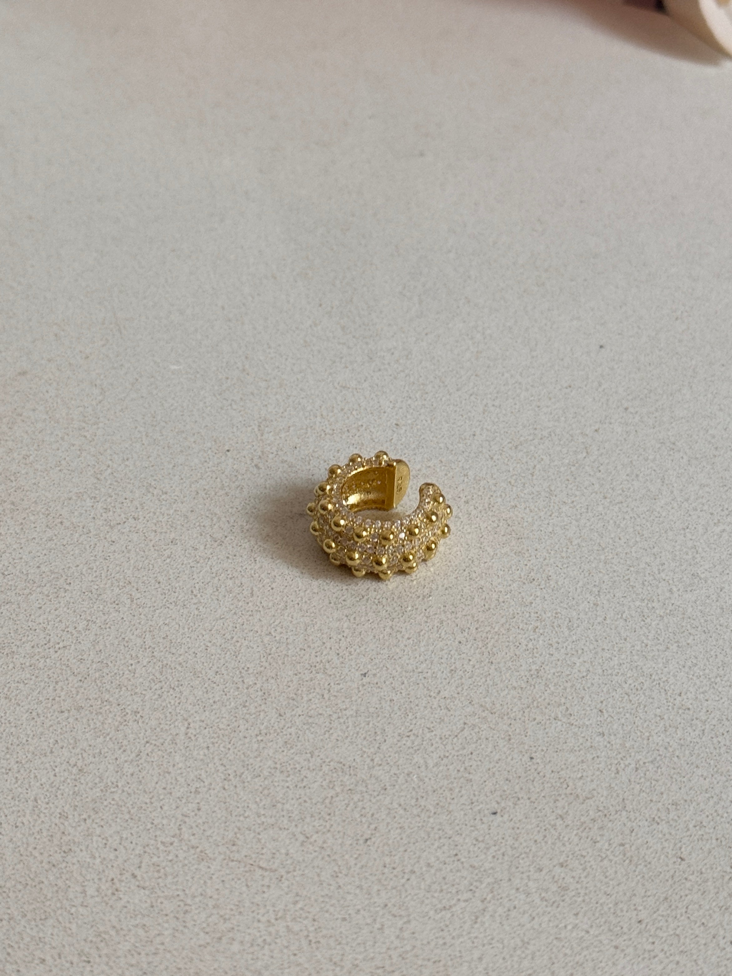 925 Gümüş Taşlı Kalın Earcuff