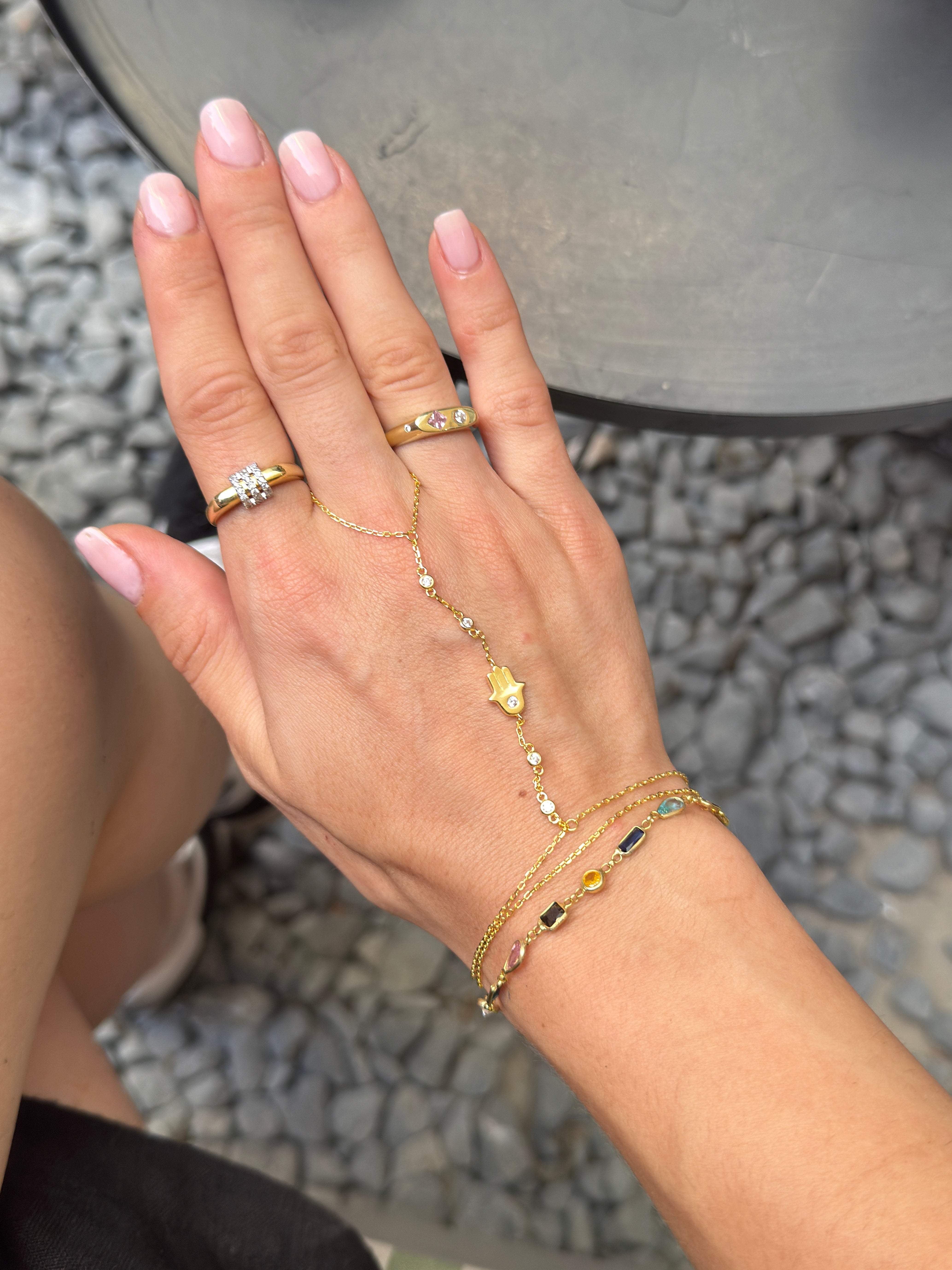 925 | Mini Taş Hamsa Şahmeran