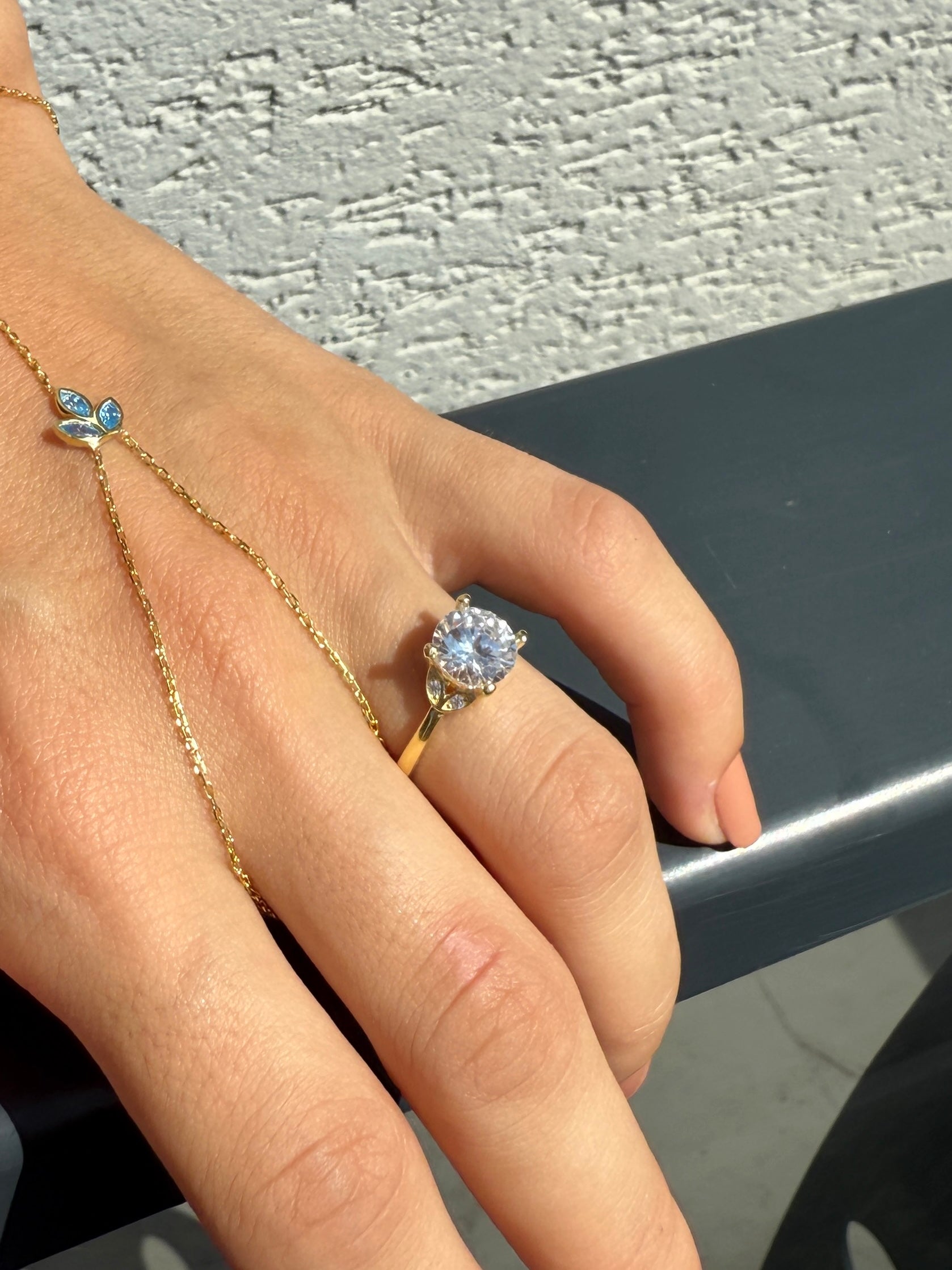 925 | Desenli Yuvarlak Tektaş Yüzük