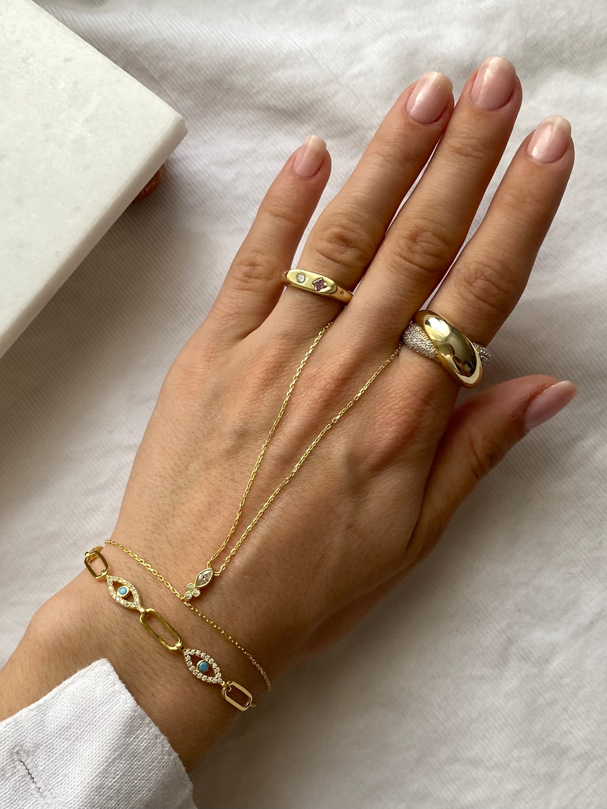 925 Gümüş Markiz Kesim Taş Şahmeran