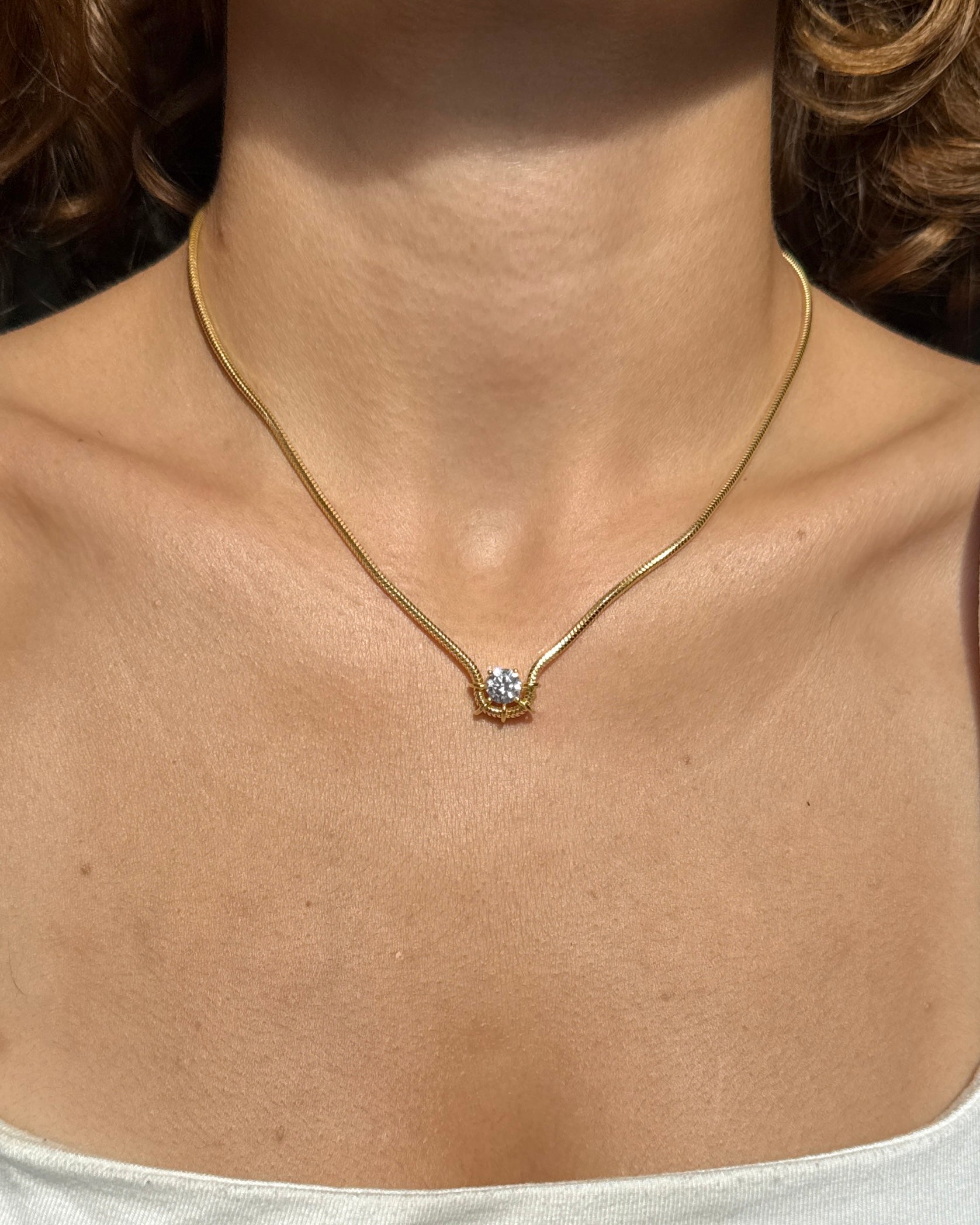 925 | Oval Işıltı Kolye