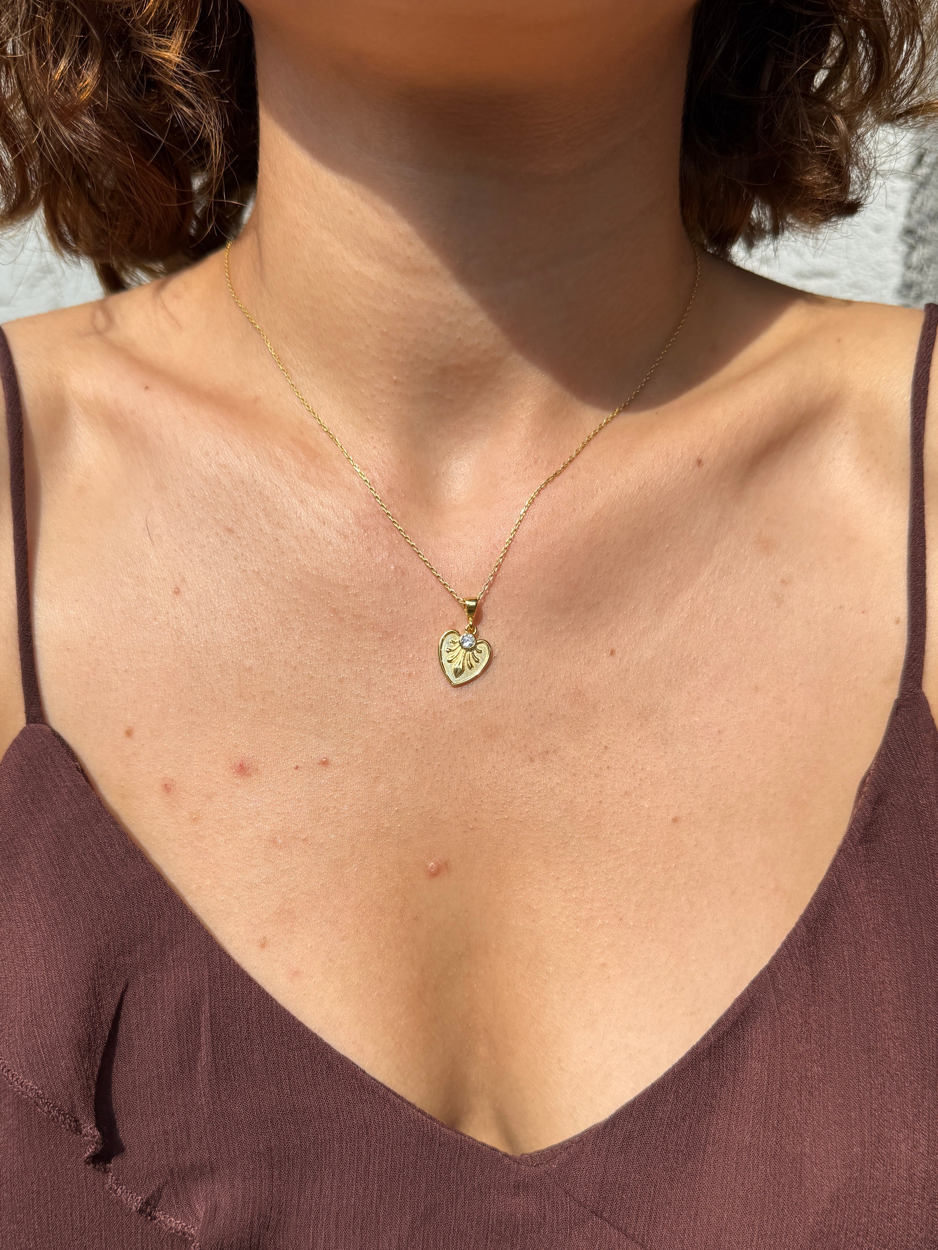 925 | Mini Retro Kalp Kolye