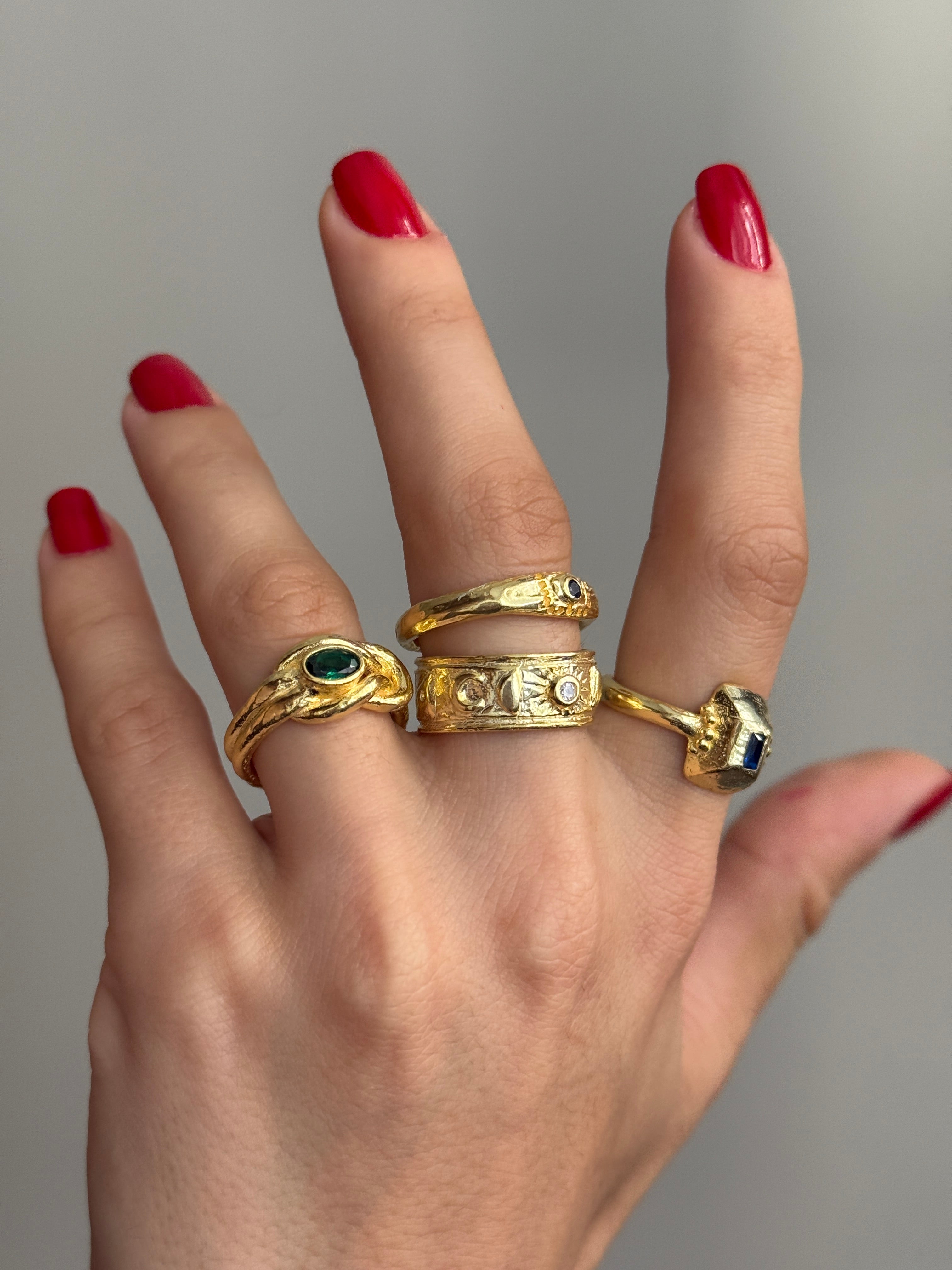 925 | El Yapımı Motif Yüzük