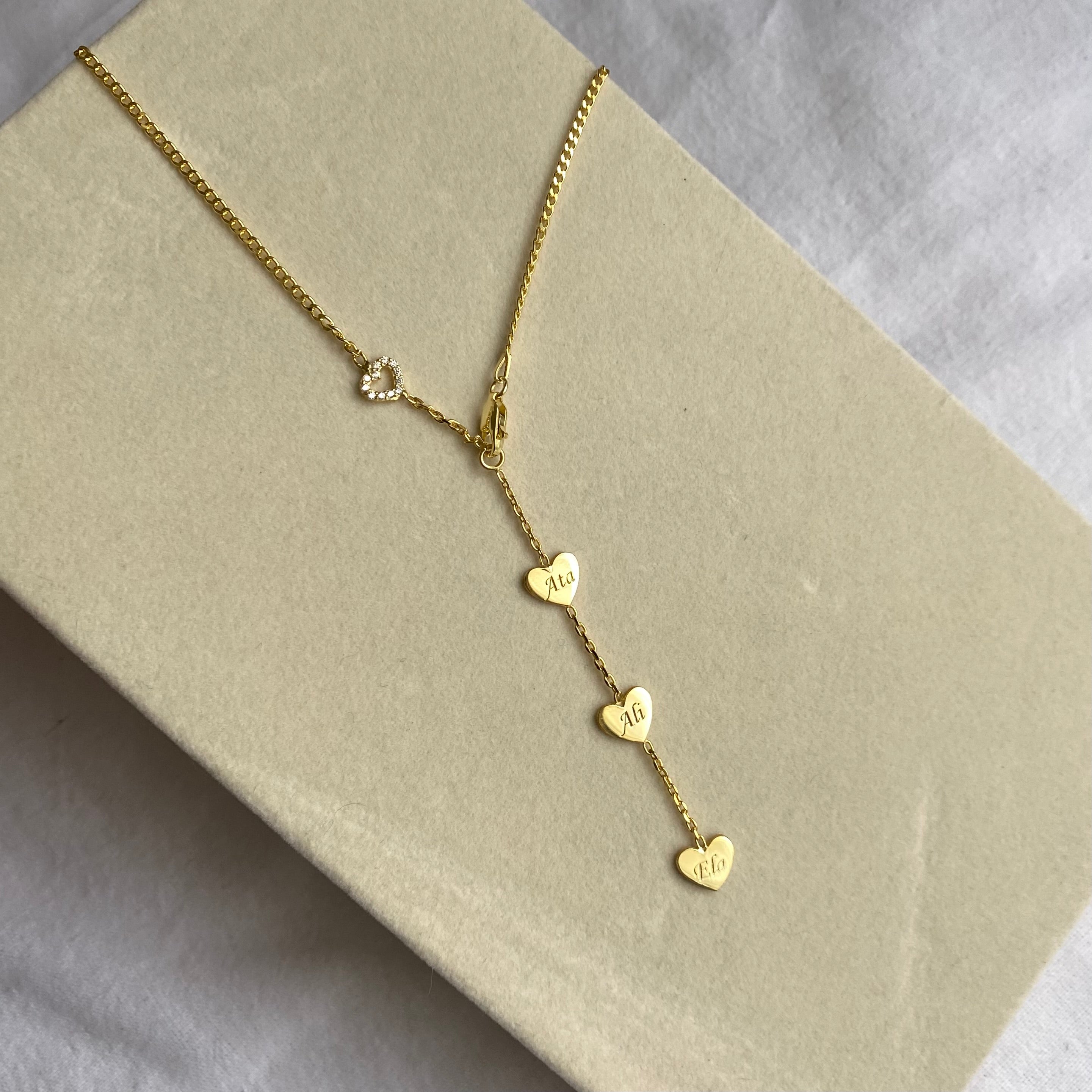 925 | Kalpli Kişiselleştirilebilir Y Kolye