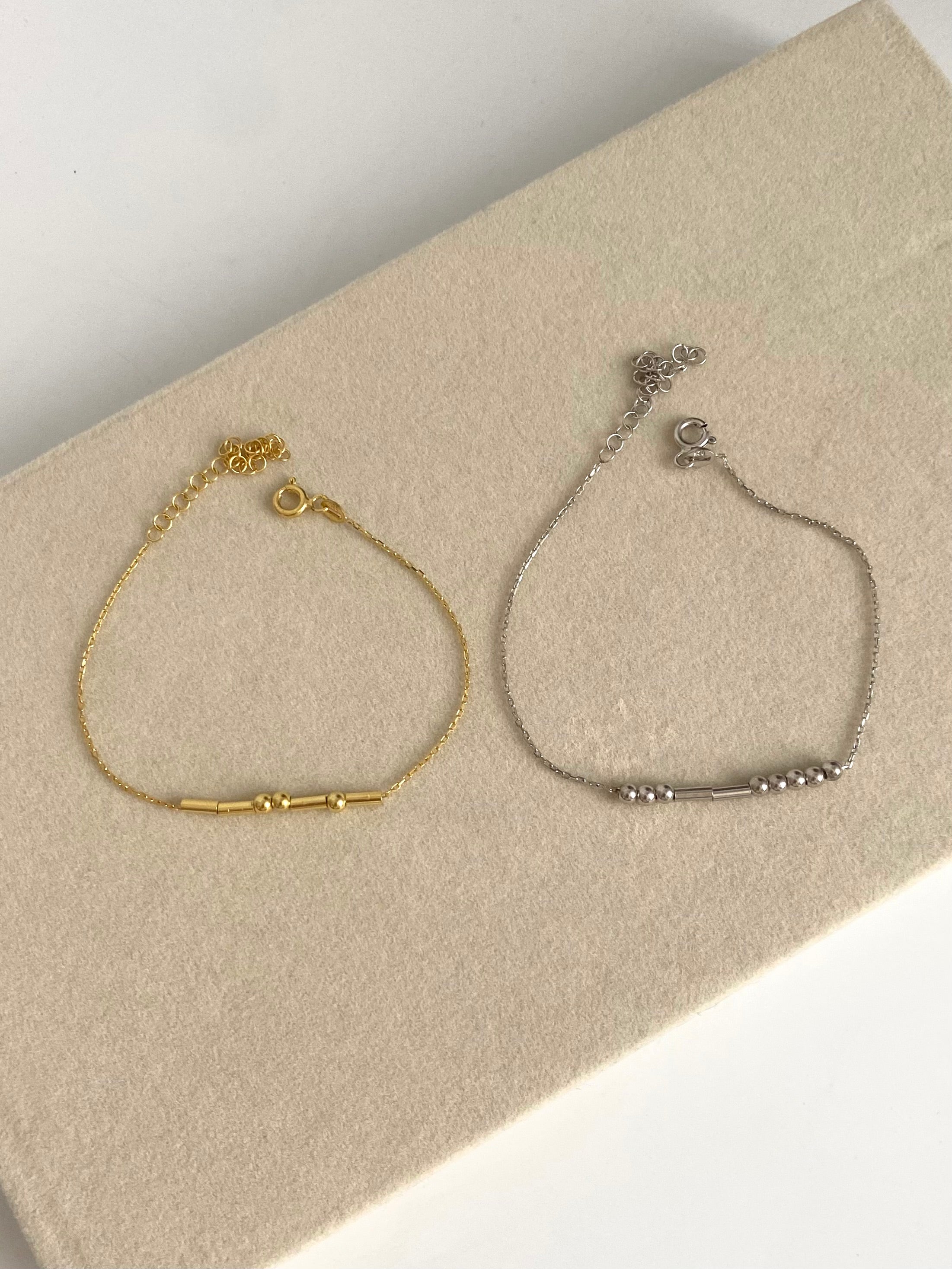 925 Gümüş Mors İsim Çift Bilekliği