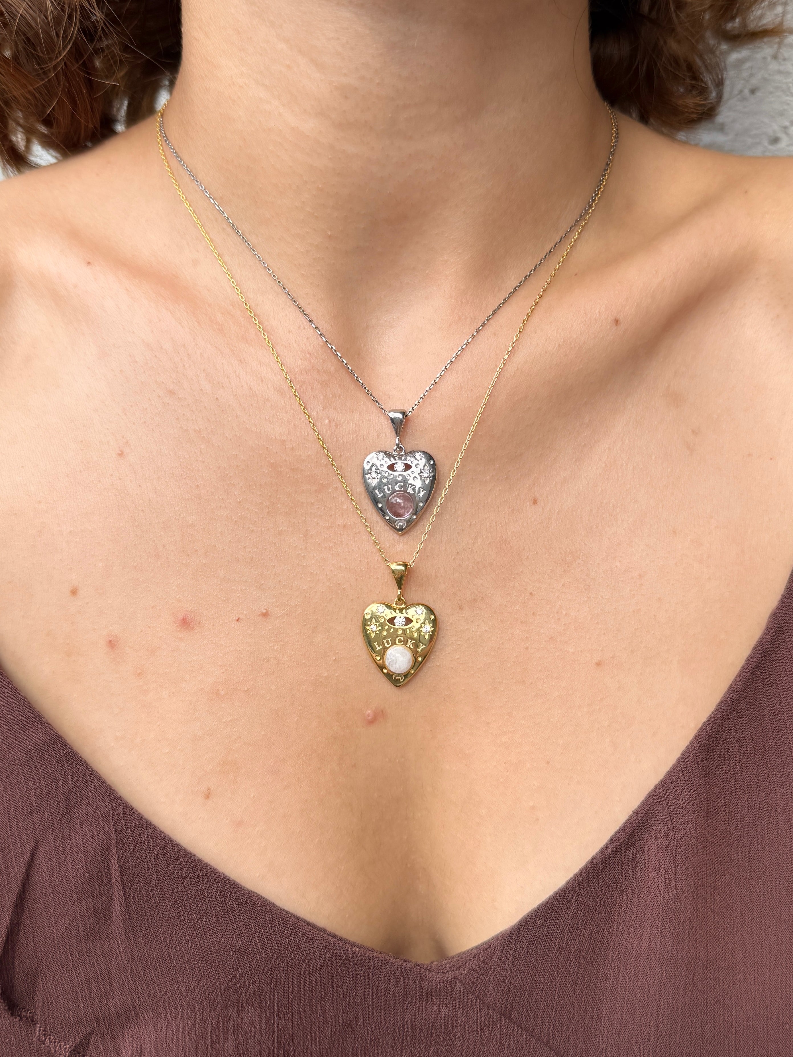 925 | Doğal Taş Şans Kolyesi