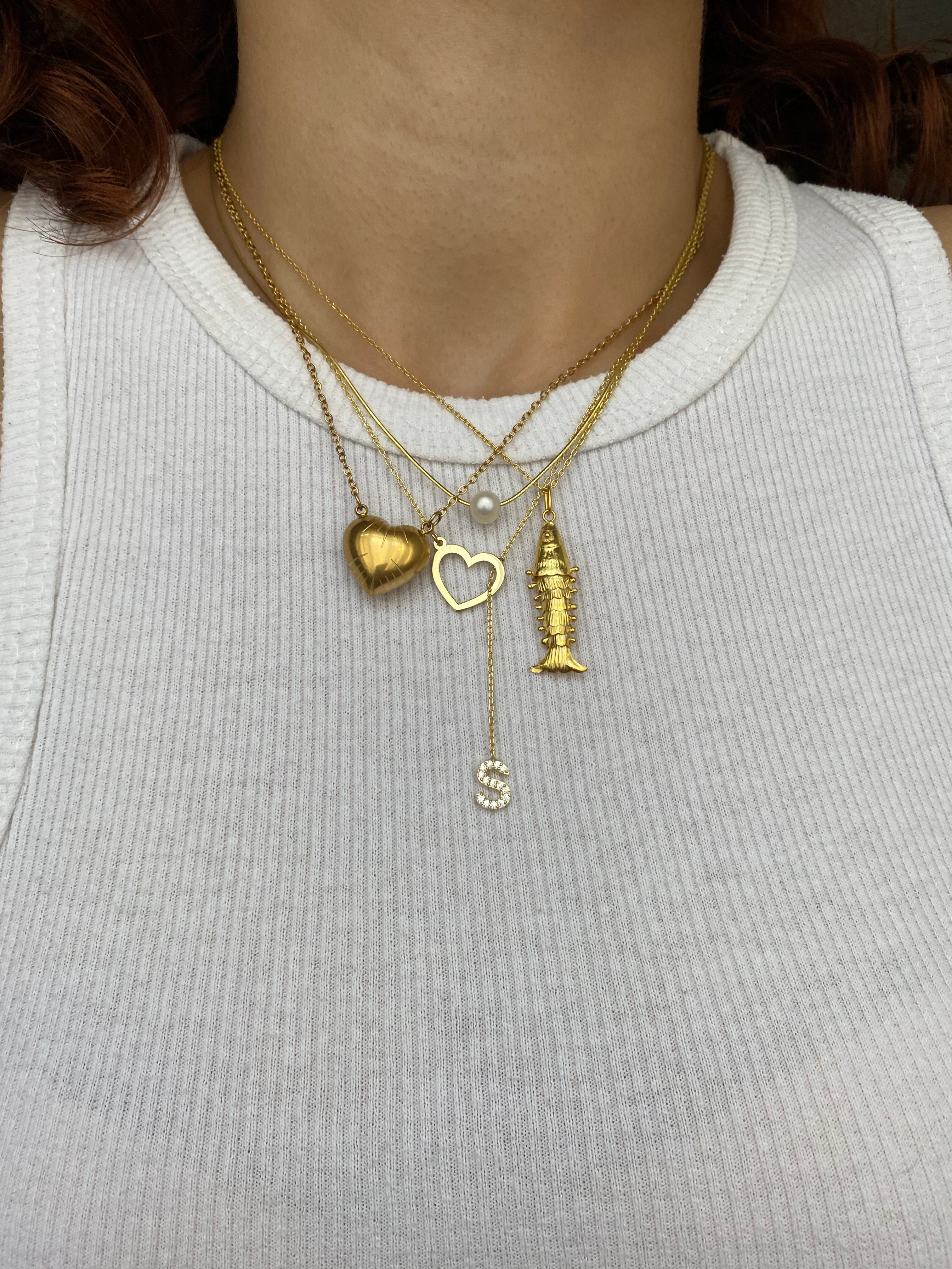 925 Ayar Gümüş | Hareketli Pullu Balık Kolye