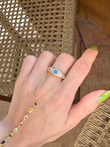 925 Gümüş Bombe Renkli Yüzük