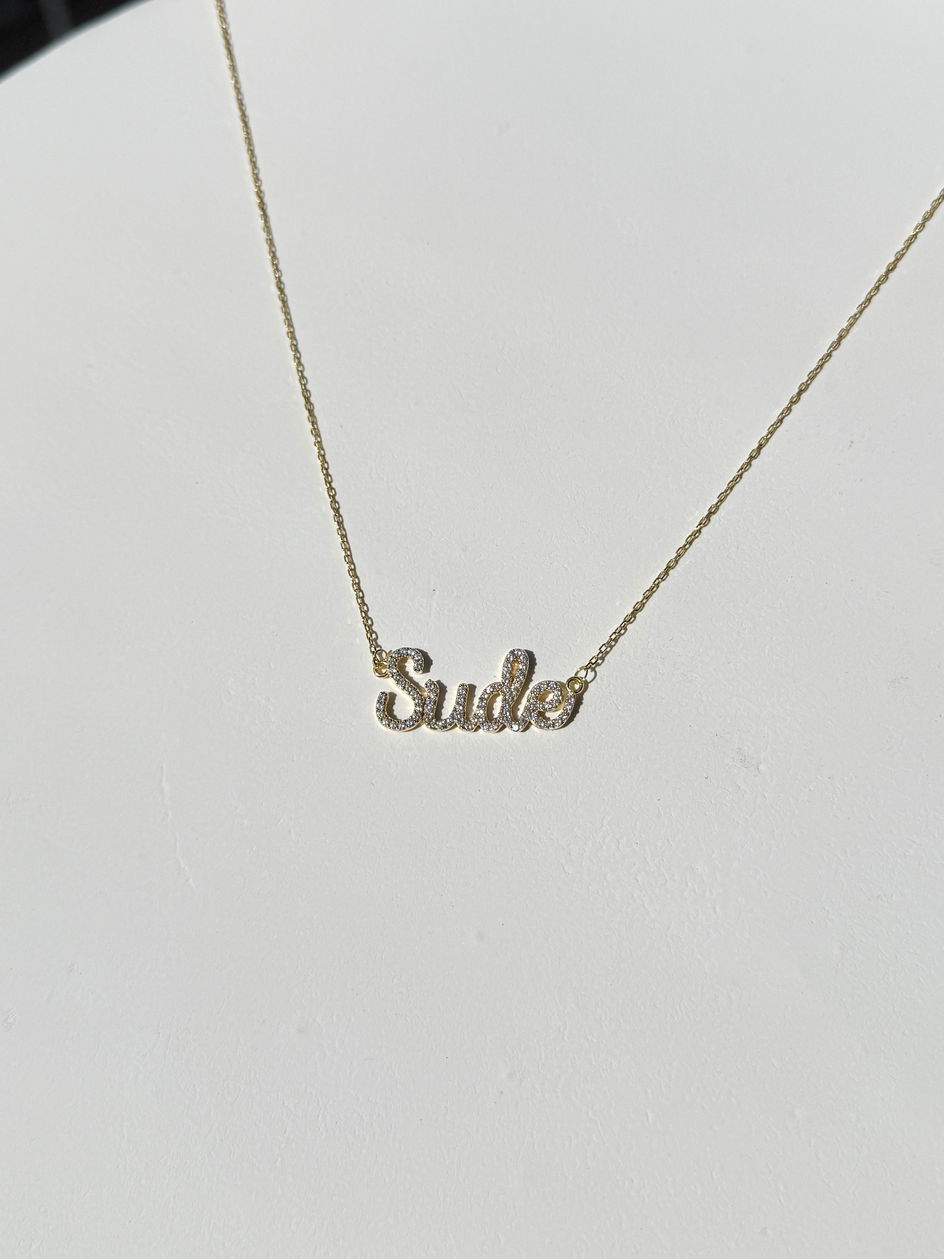 925 | Taşlı İsim Kolye / İstedini Yazdır