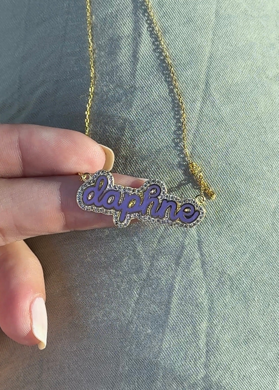 925 | Mineli Taşlı İsim Kolye