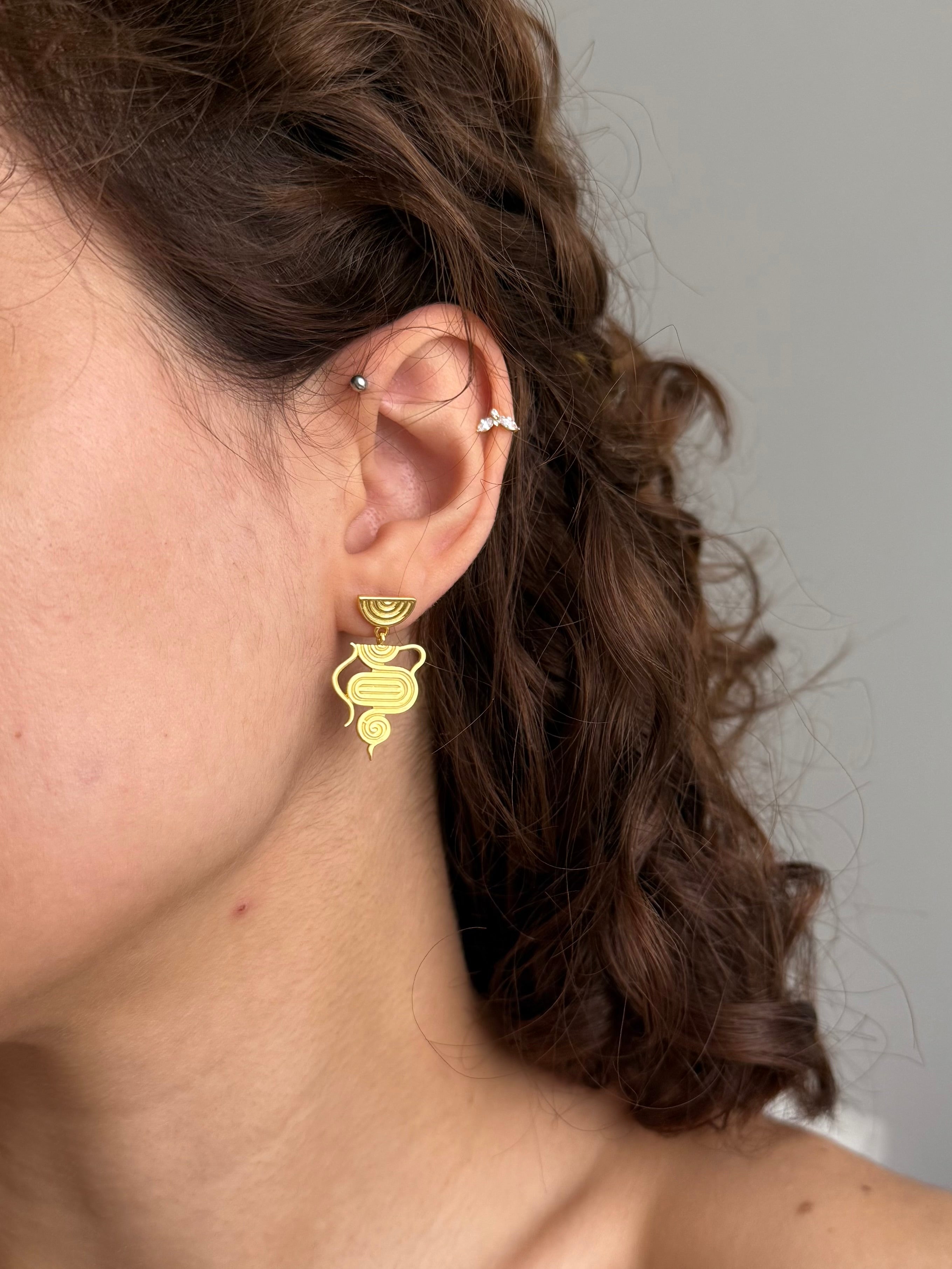 925 Gümüş Helia Küpe