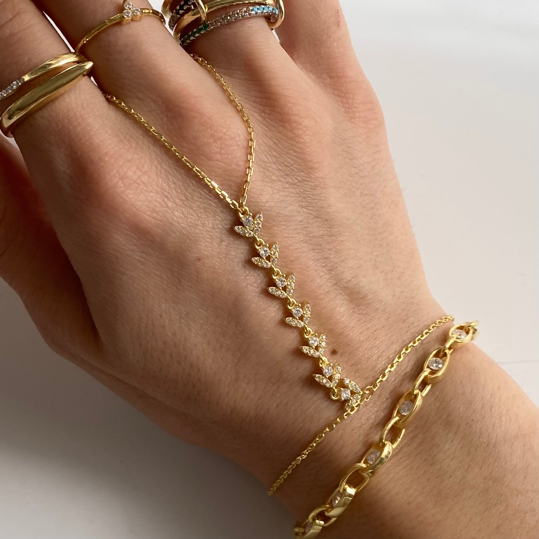 925 Gümüş Çoklu Yaprak Şahmeran