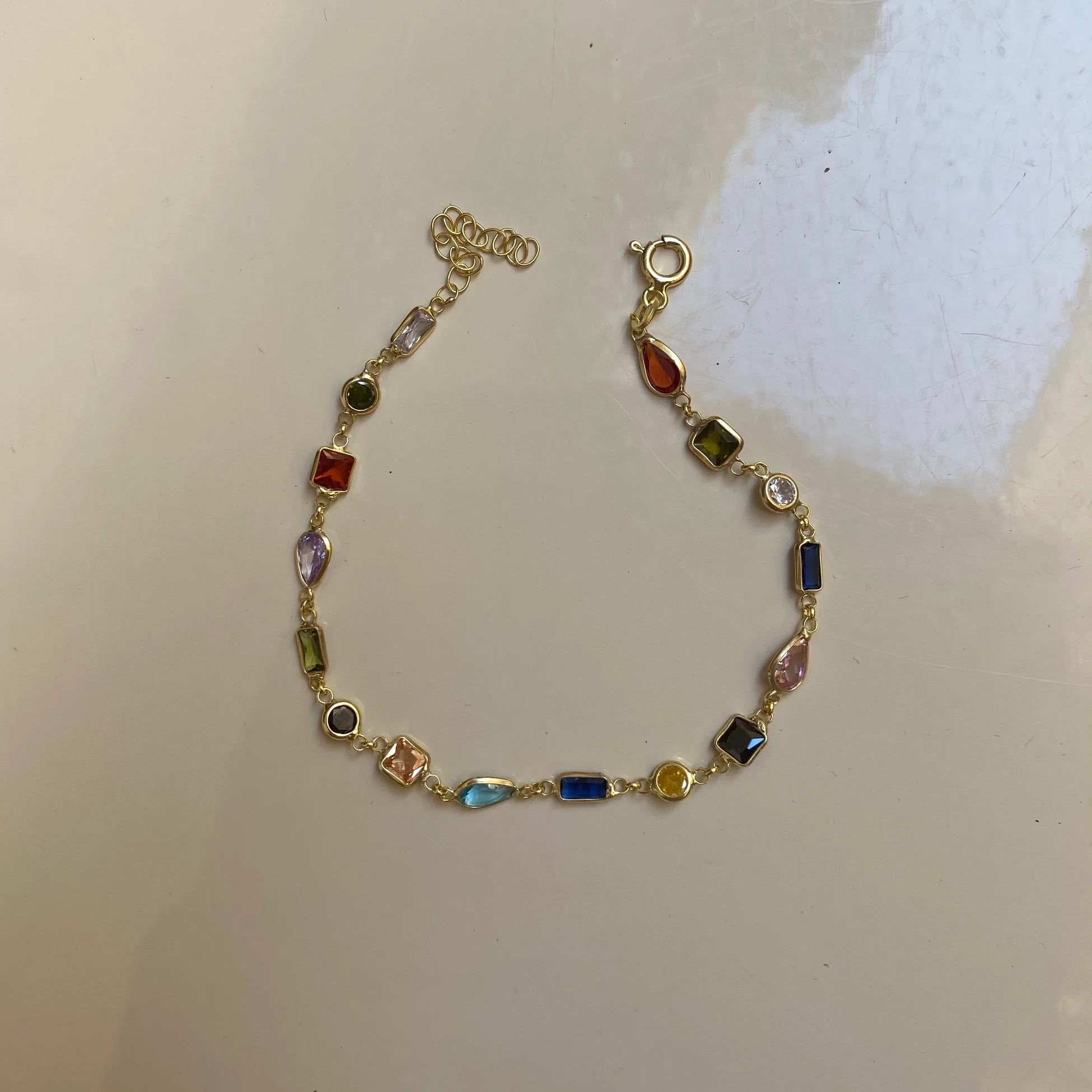 925 Ayar Gümüş Asimetrik Taş Bileklik