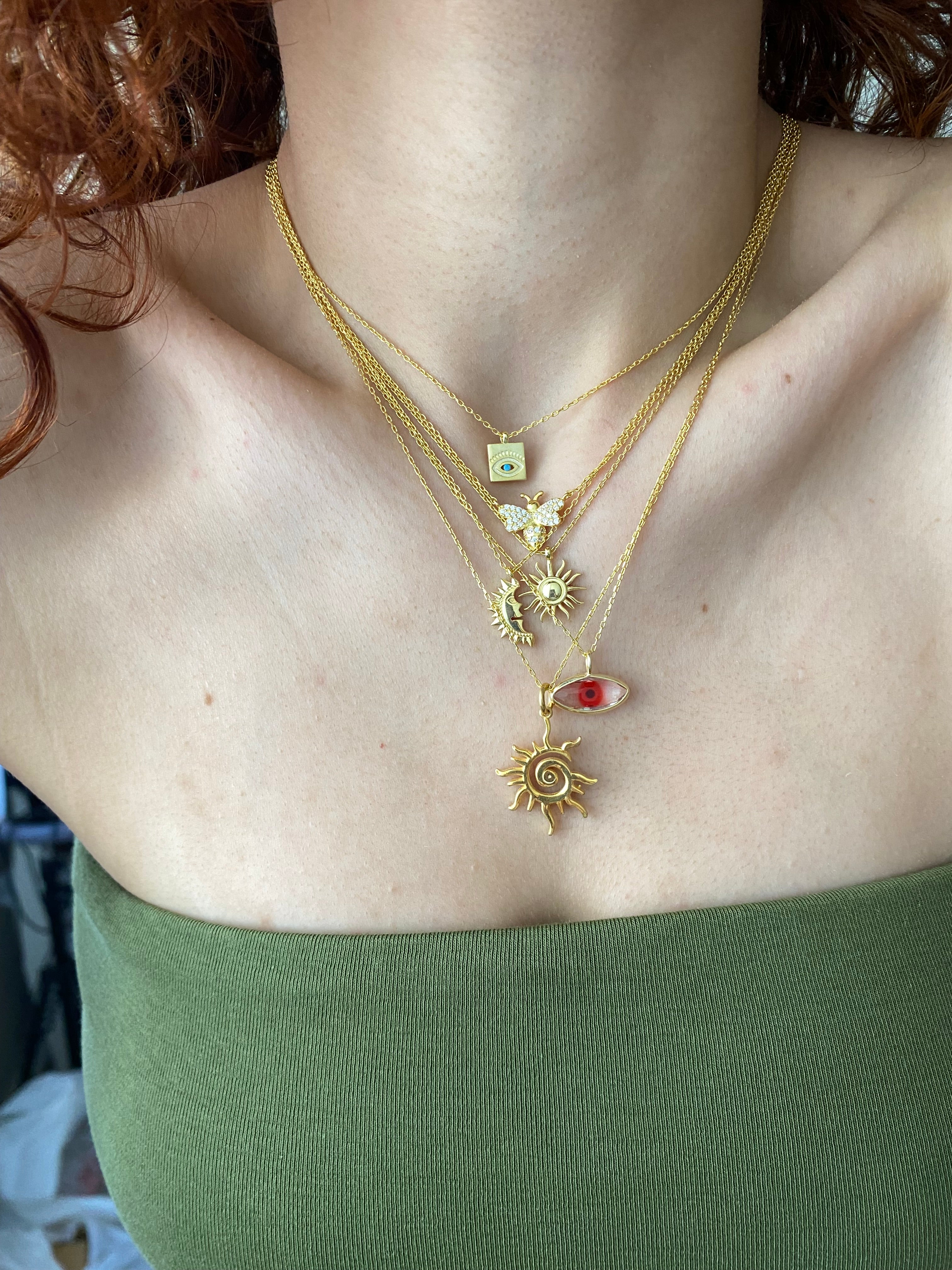 925 Gümüş Güneş Kolye