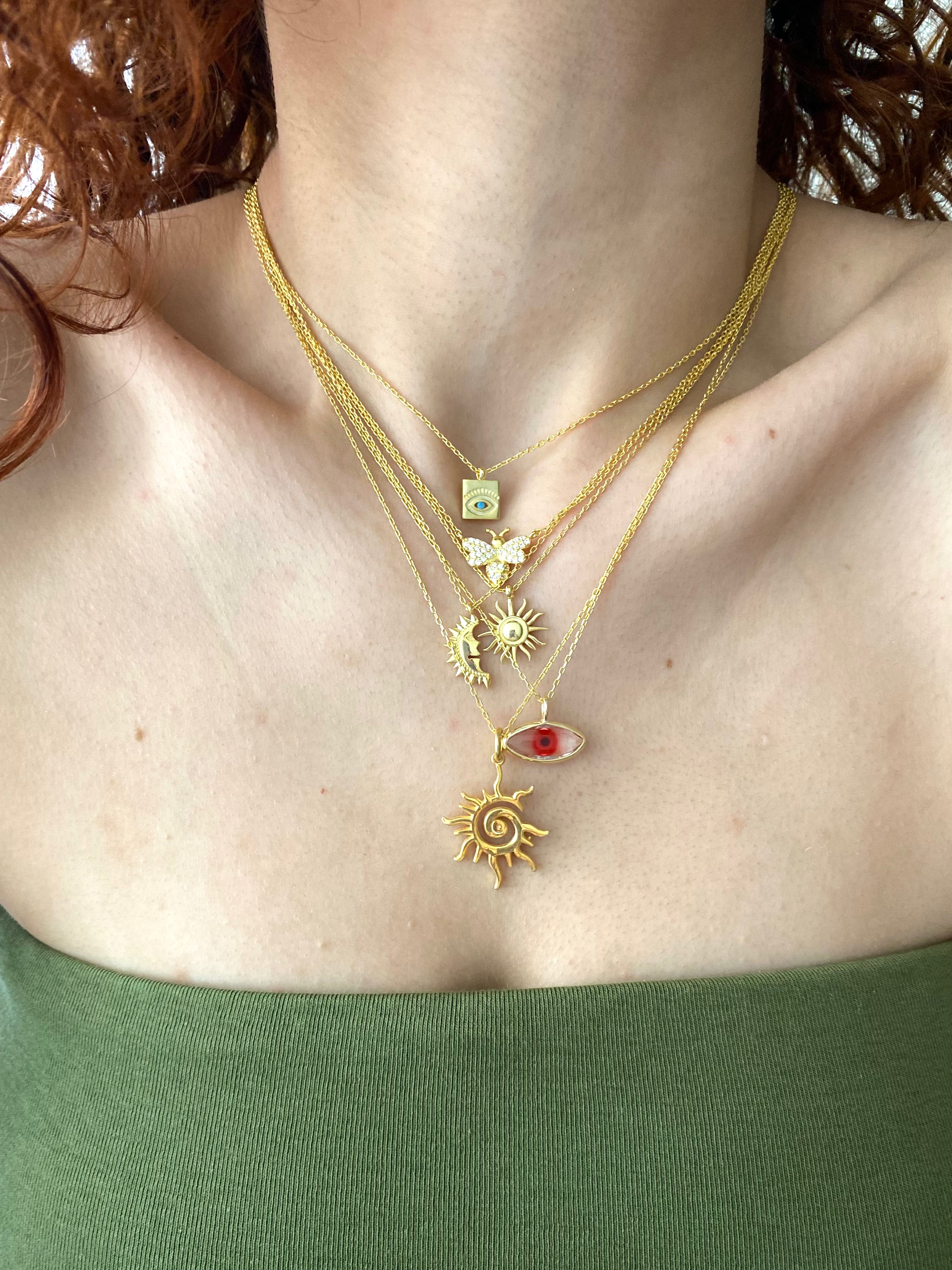 925 Ayar Gümüş | Güneş Kolye