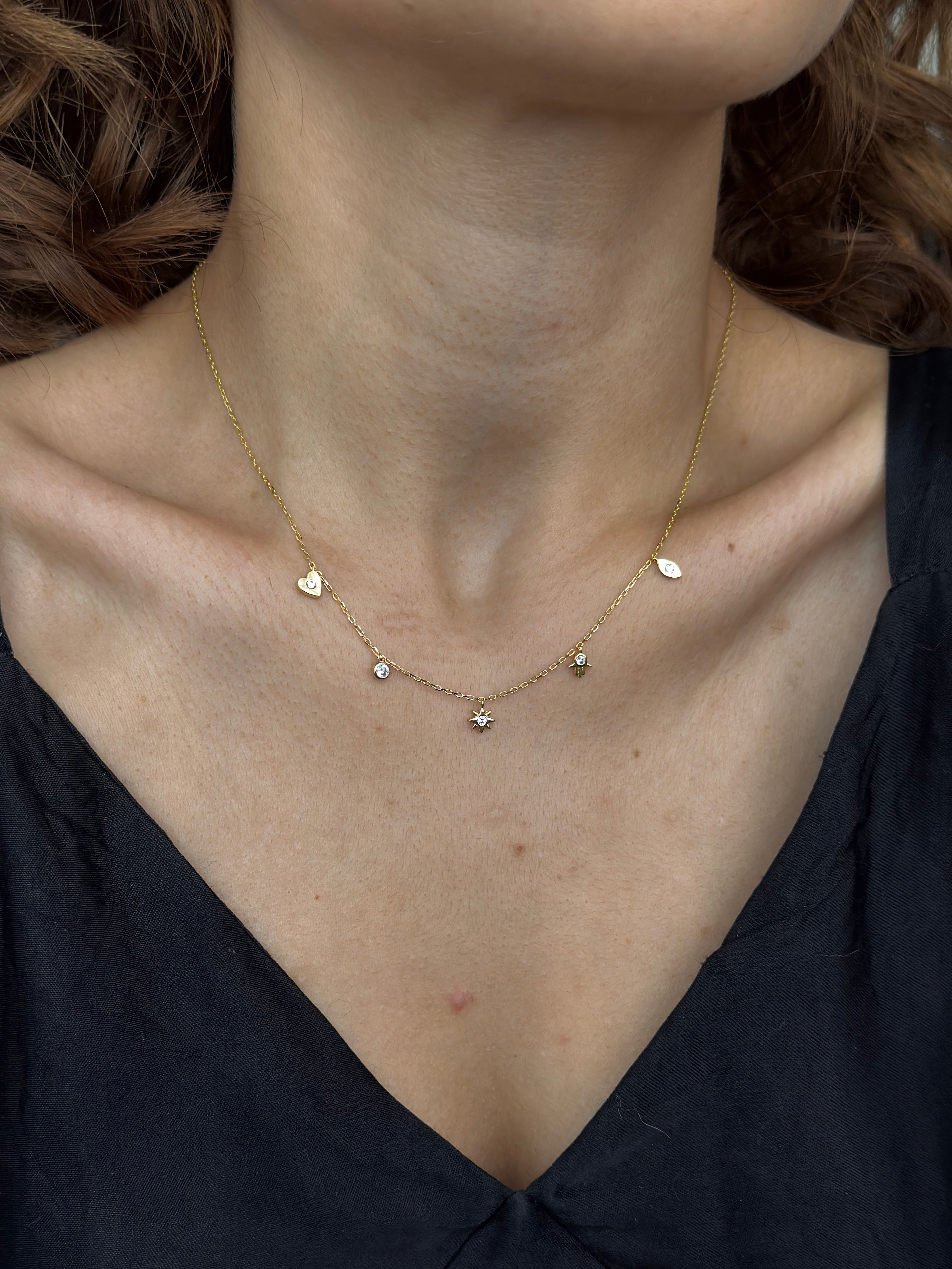 925 Gümüş Sembollü Şans Kolyesi