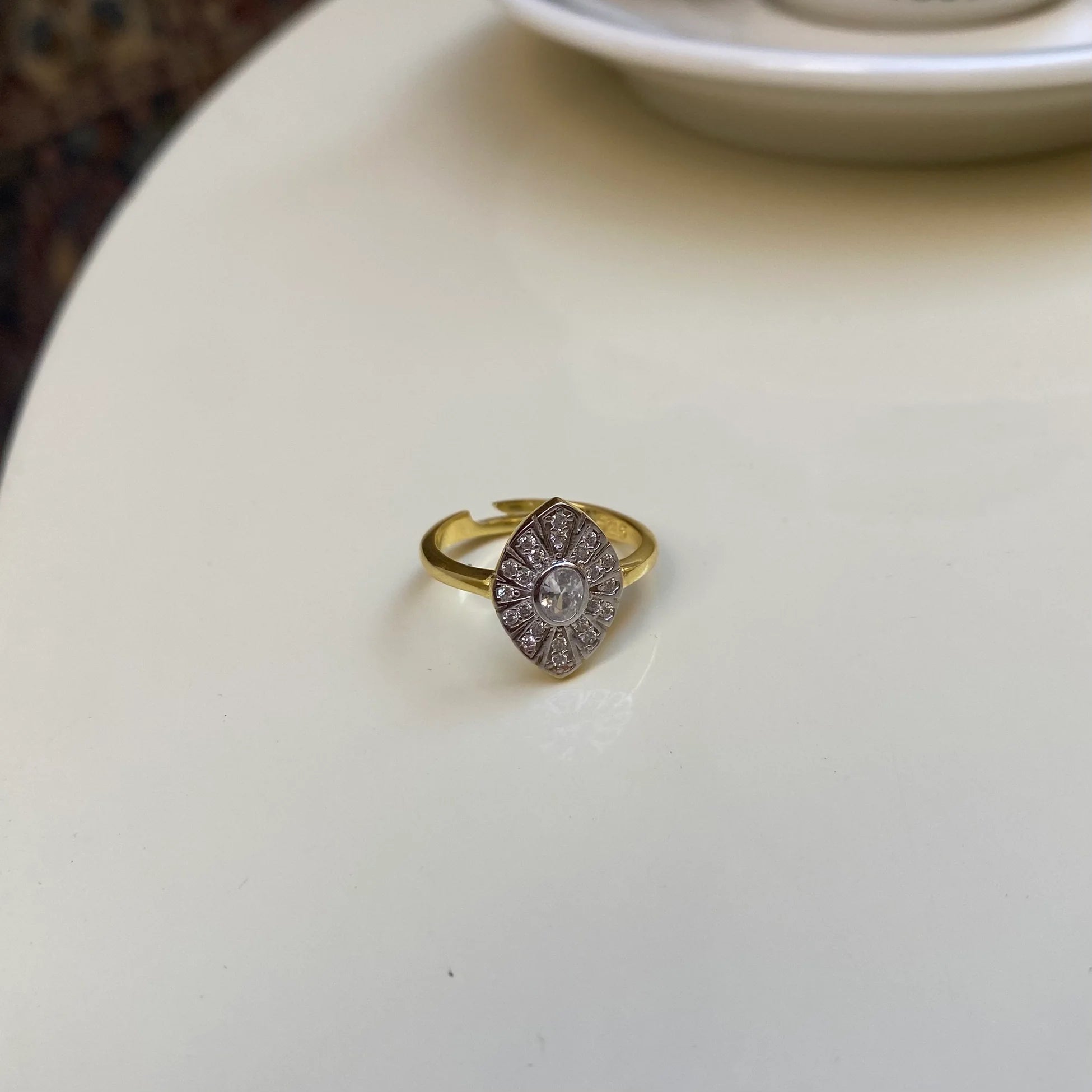 925 Ayar Gümüş Vintage Motifli Serçe Parmak Yüzüğü / Yüzük