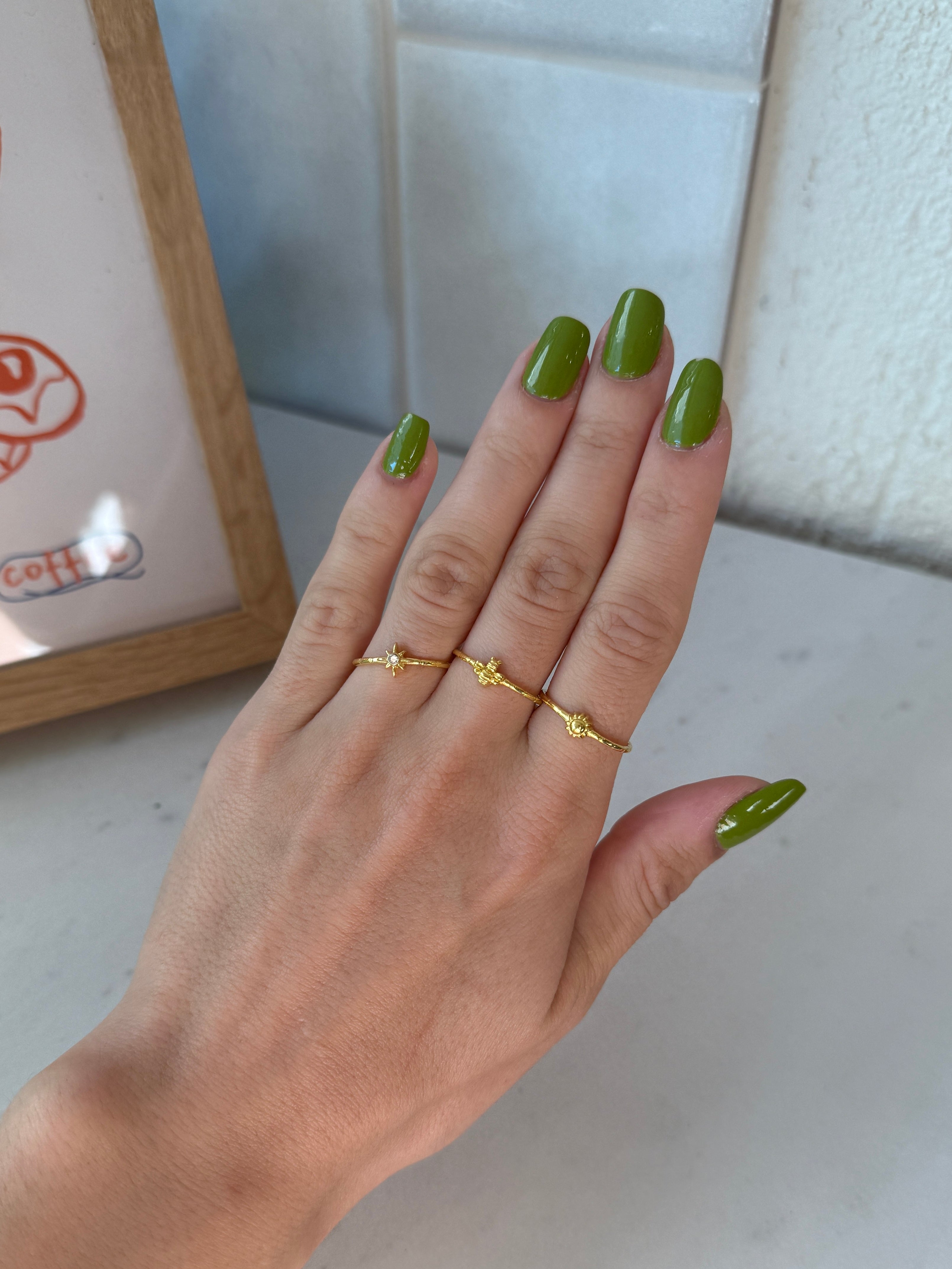 925 Gümüş Mini Güneş Yüzük