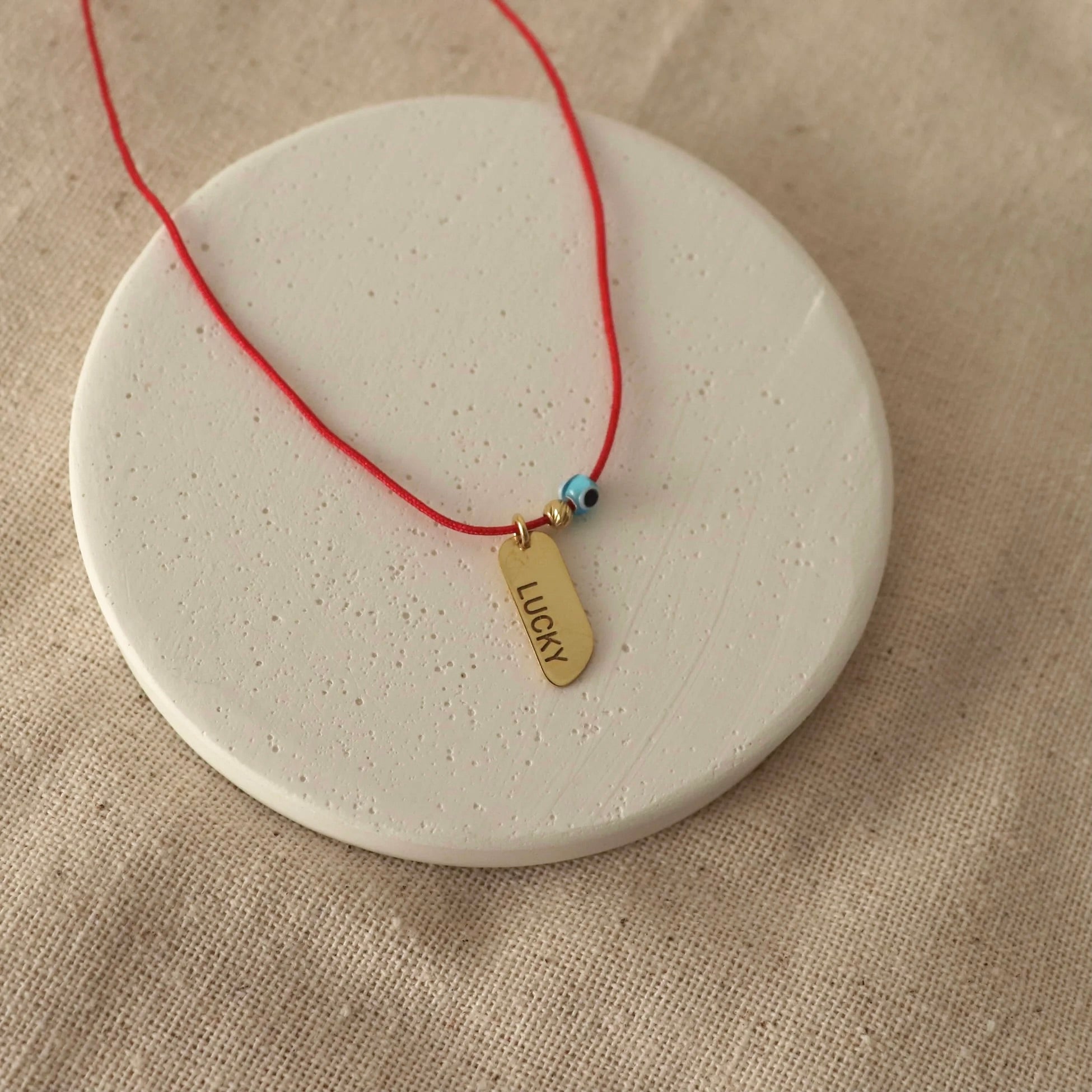 925 Ayar Gümüş | Nazarlı Plaka Kelime Kolye