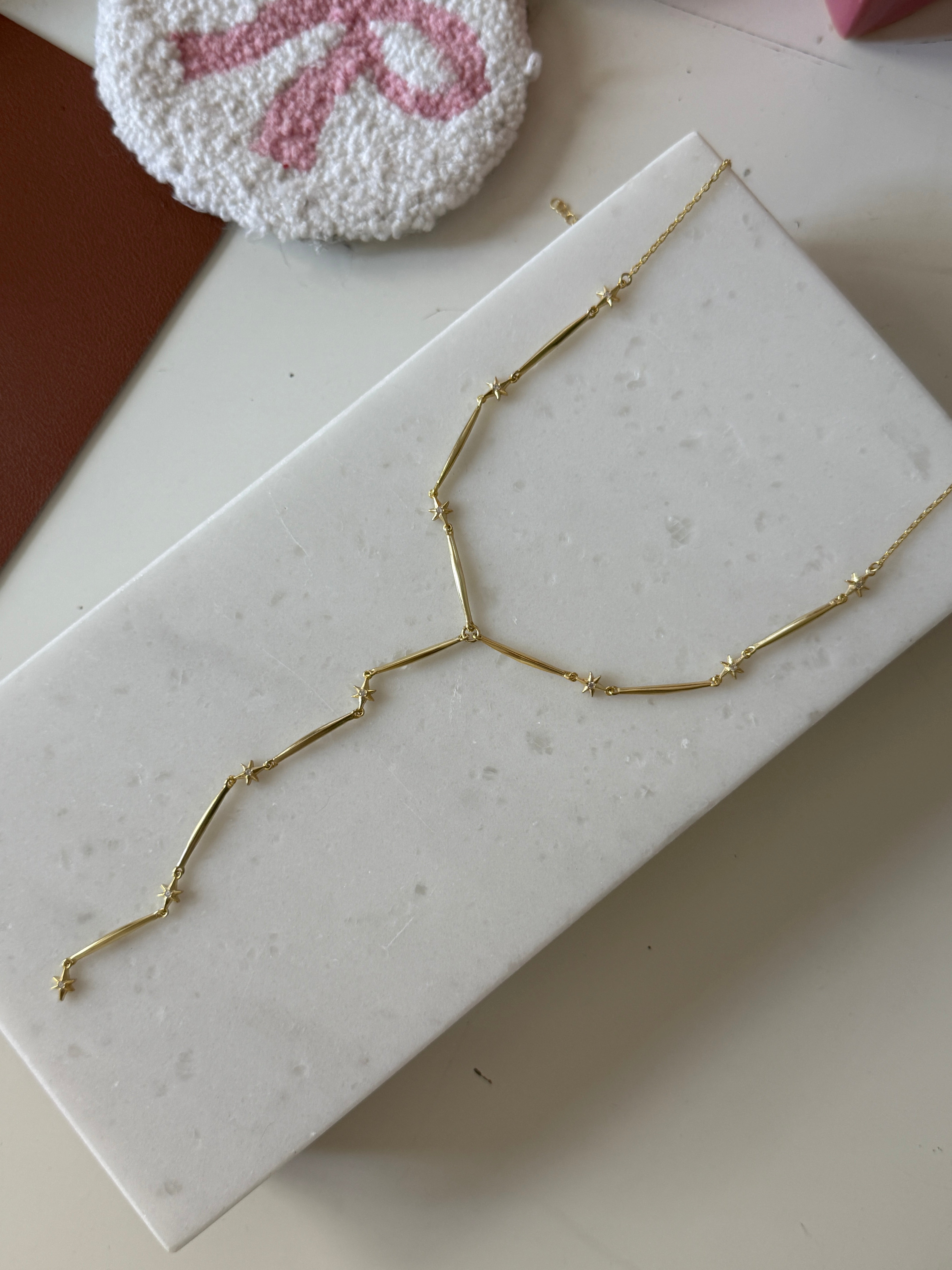 925 Gümüş Yıldız Çubuk Y Kolye