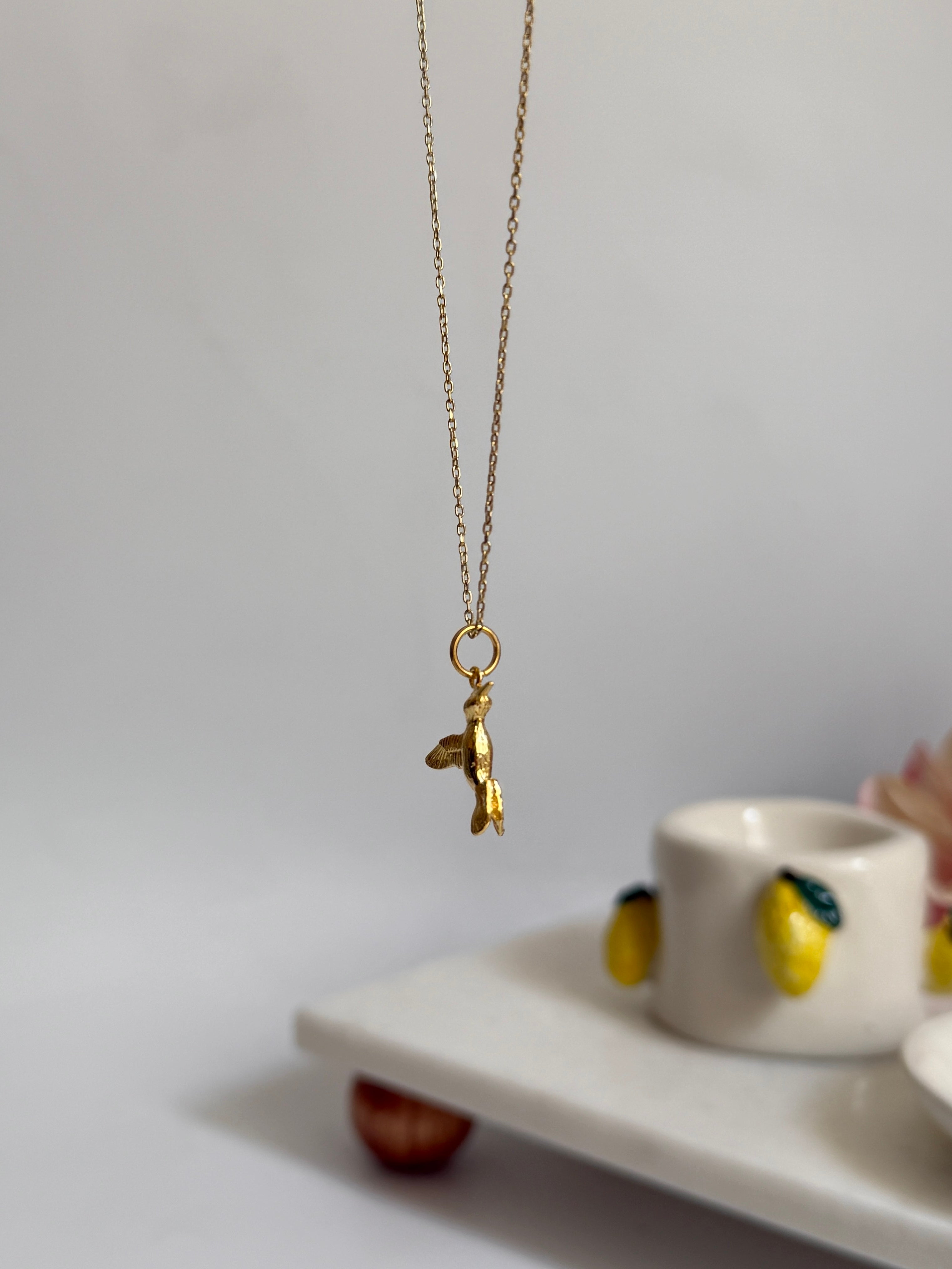 925 Gümüş Birdie / Kuş Kolye