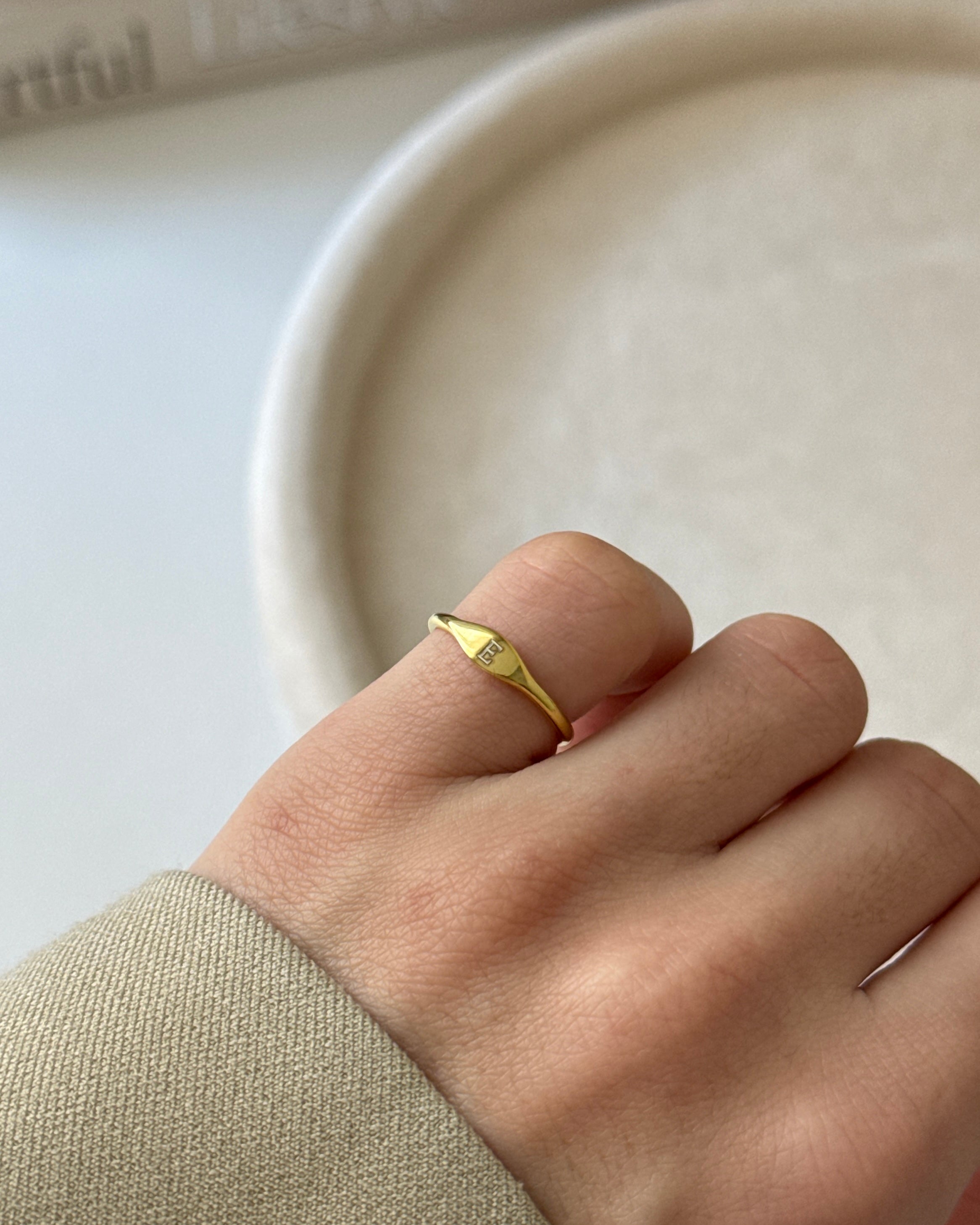 925 | Minimal Harf Yüzük