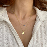 925 | İkili Zincirli Kalp Kolye