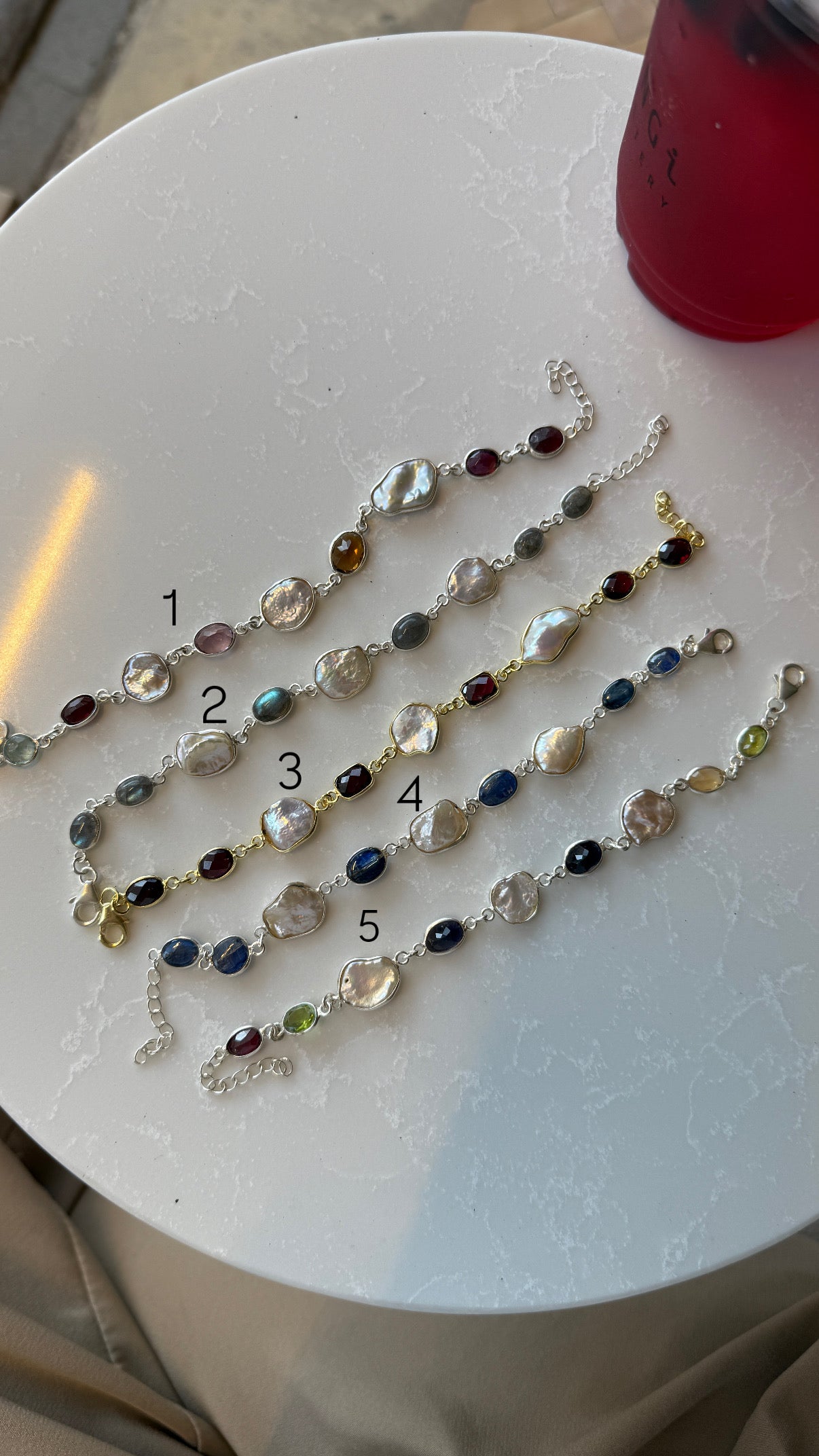 925 Gümüş Tasarım Doğaltaş Bileklik