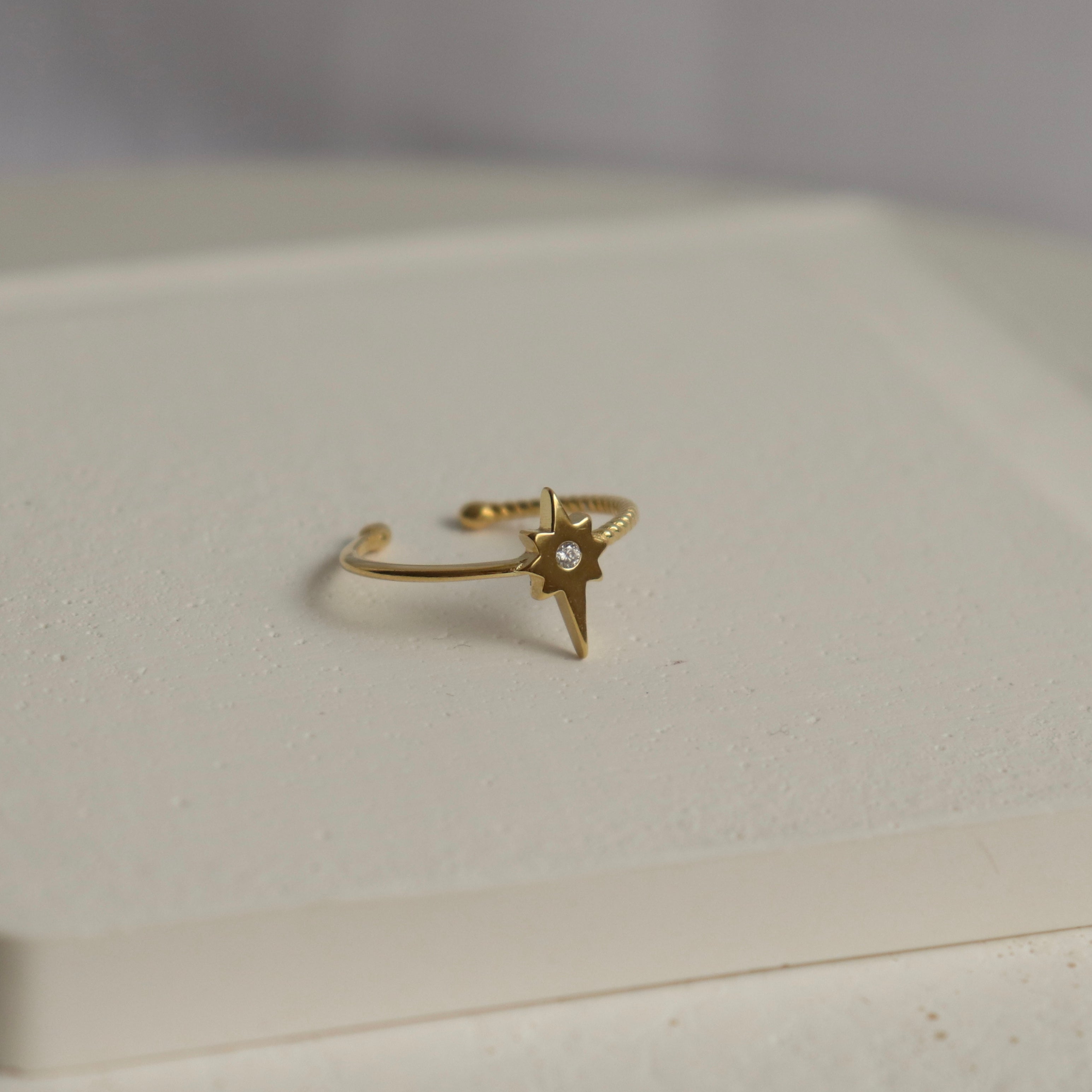 925 Ayar Gümüş | Burgulu Kutup Yıldız Yüzük