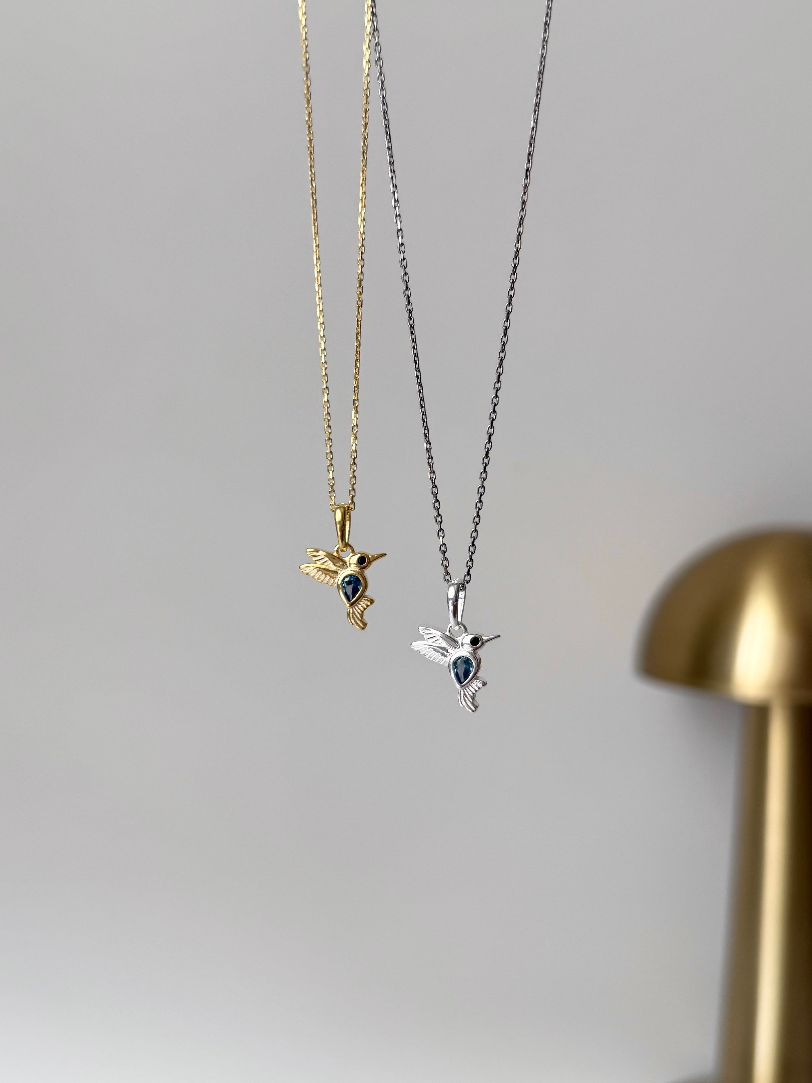 925 | Mini Mavi Kuş Kolye