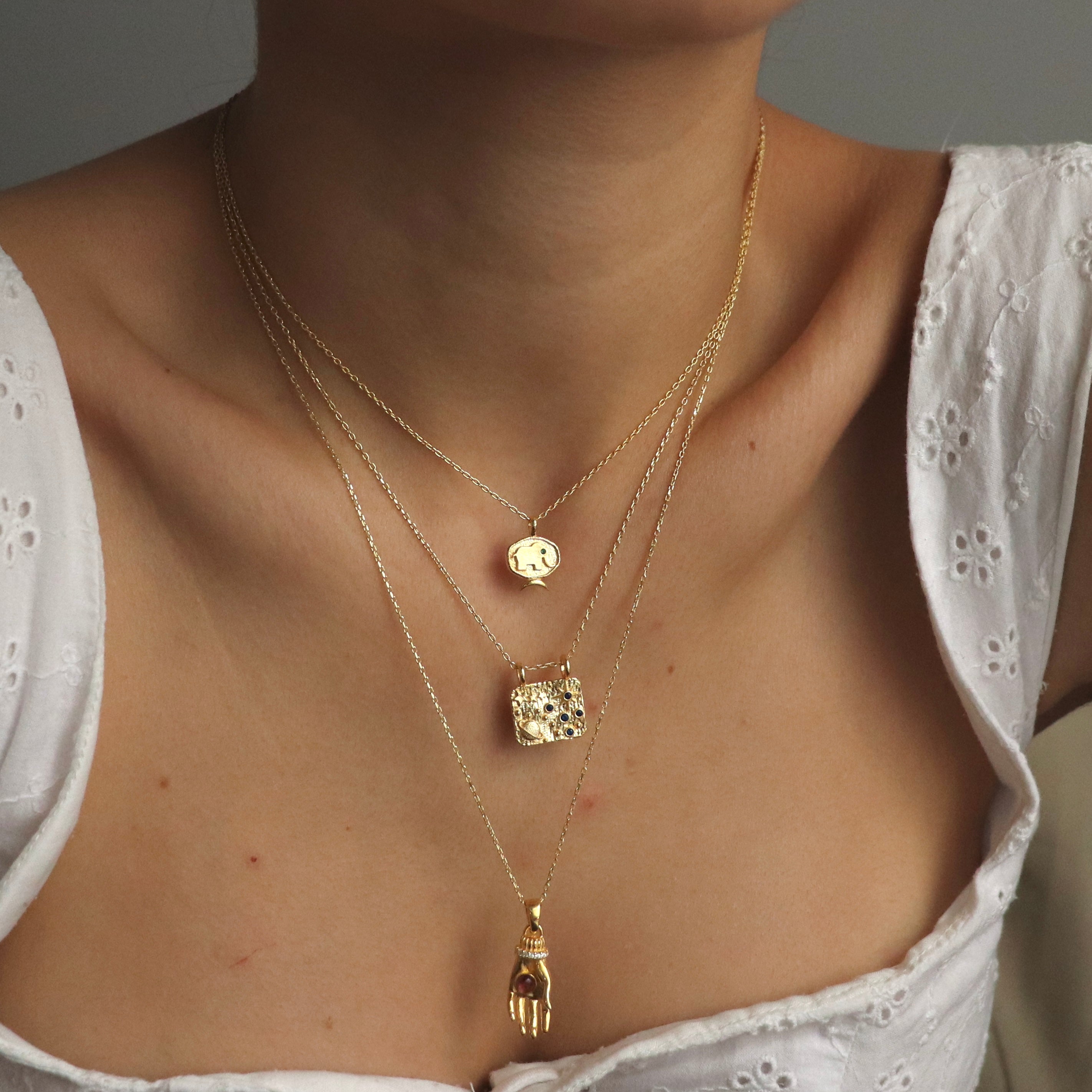 925 Gümüş Bereket Fil Minimal Kolye