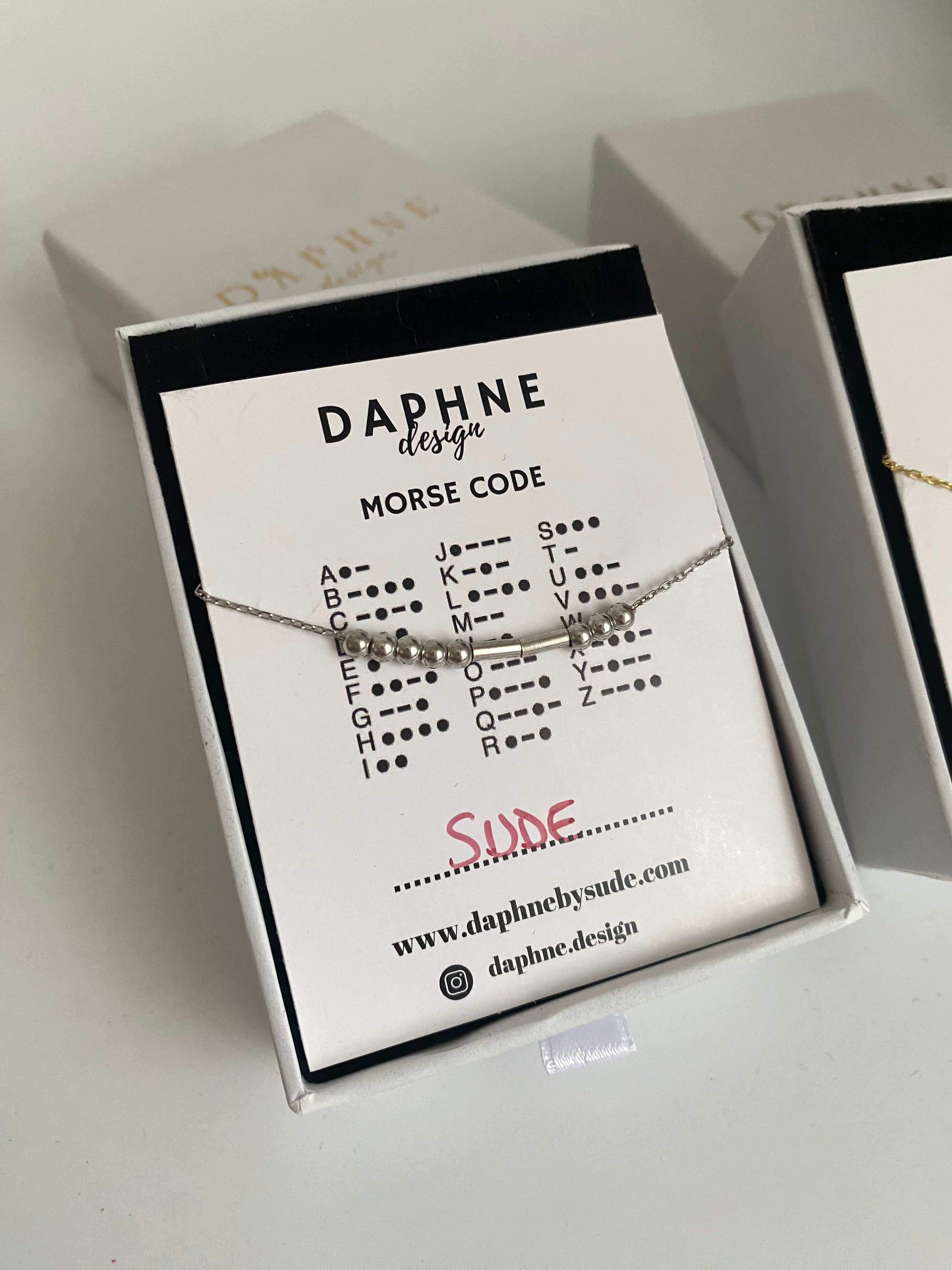 925 Gümüş Mors İsim Çift Bilekliği