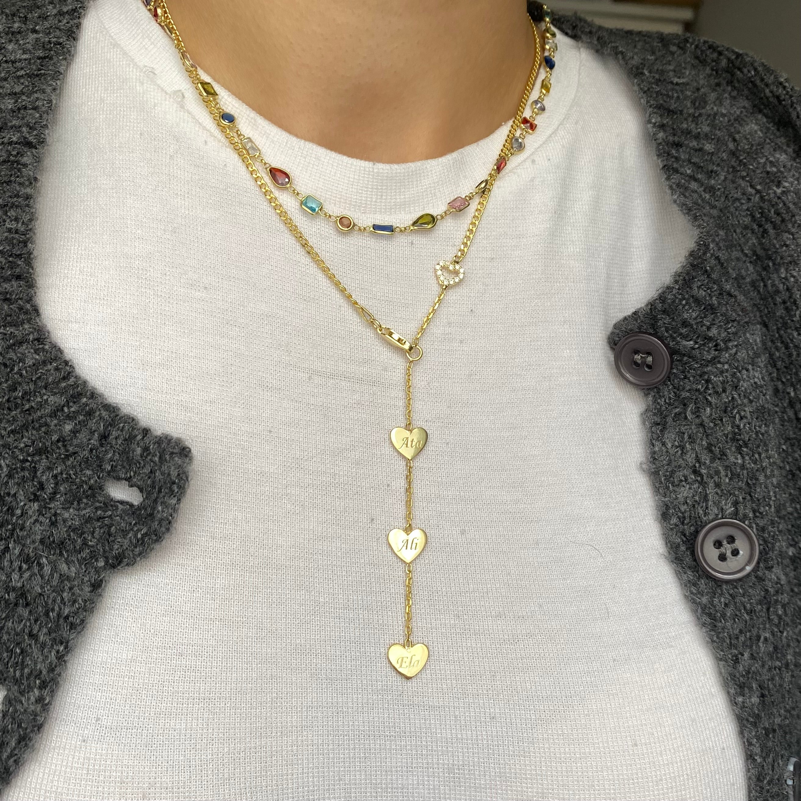 925 | Kalpli Kişiselleştirilebilir Y Kolye