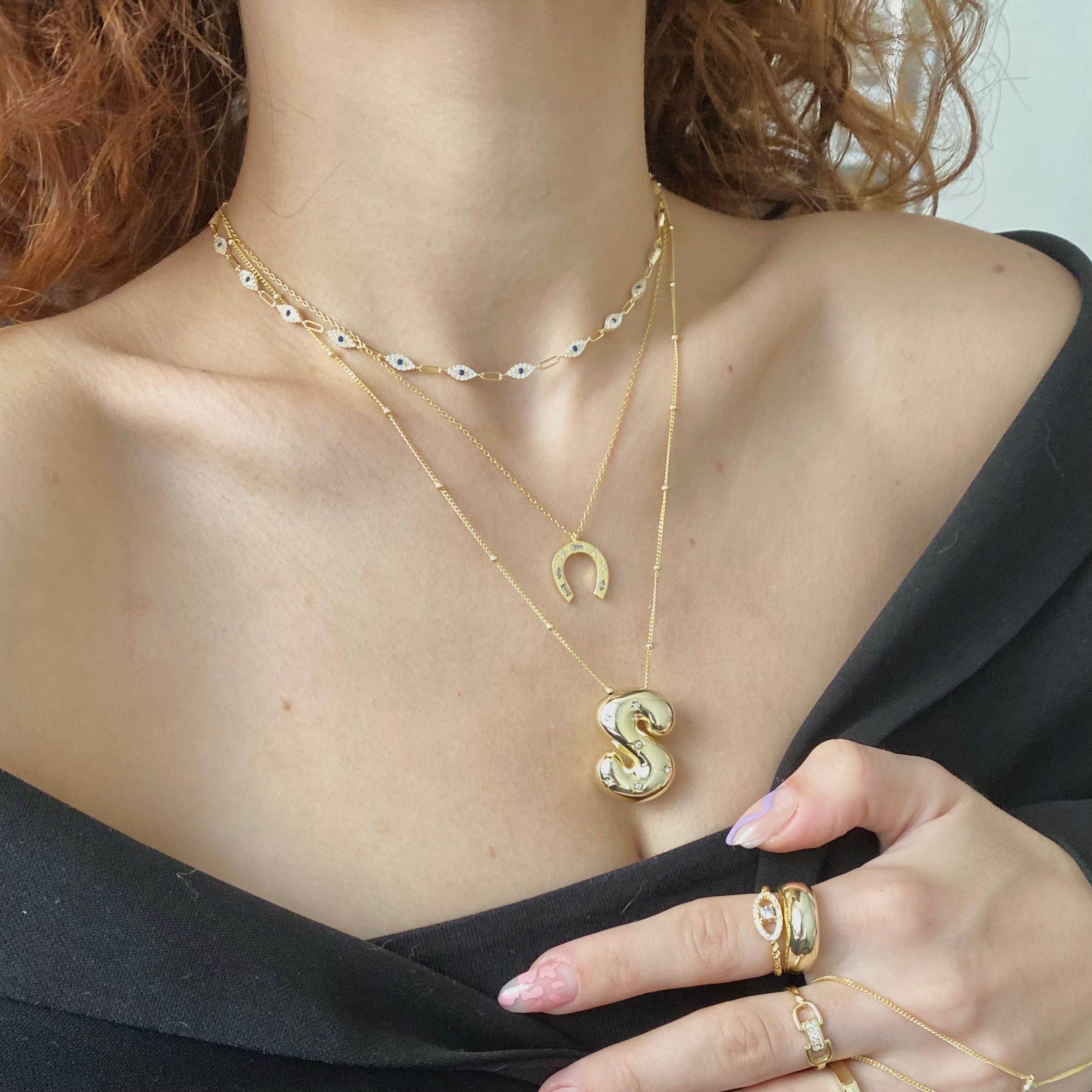 925 | Lacivert Göz Choker Kolye