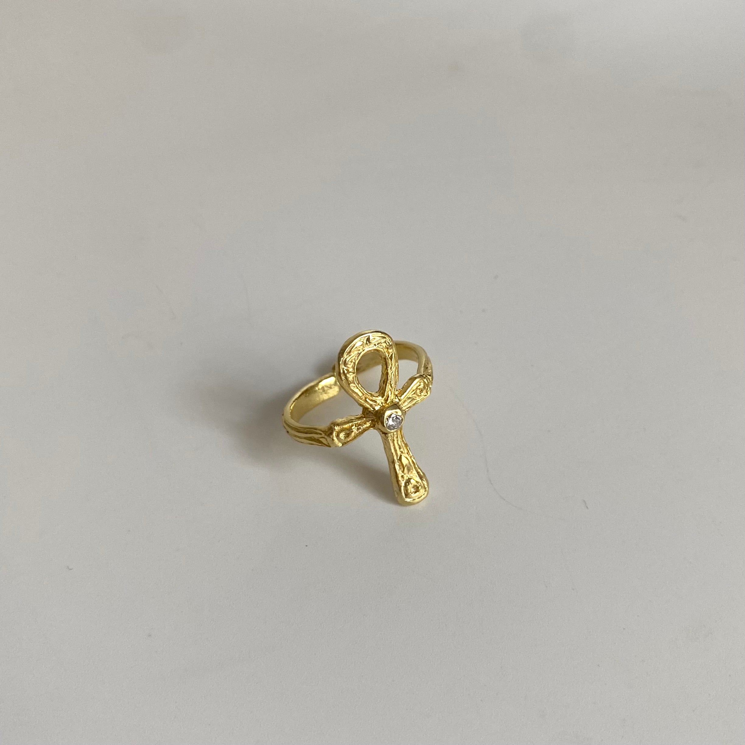 925 Gümüş Antik Ankh Yüzük