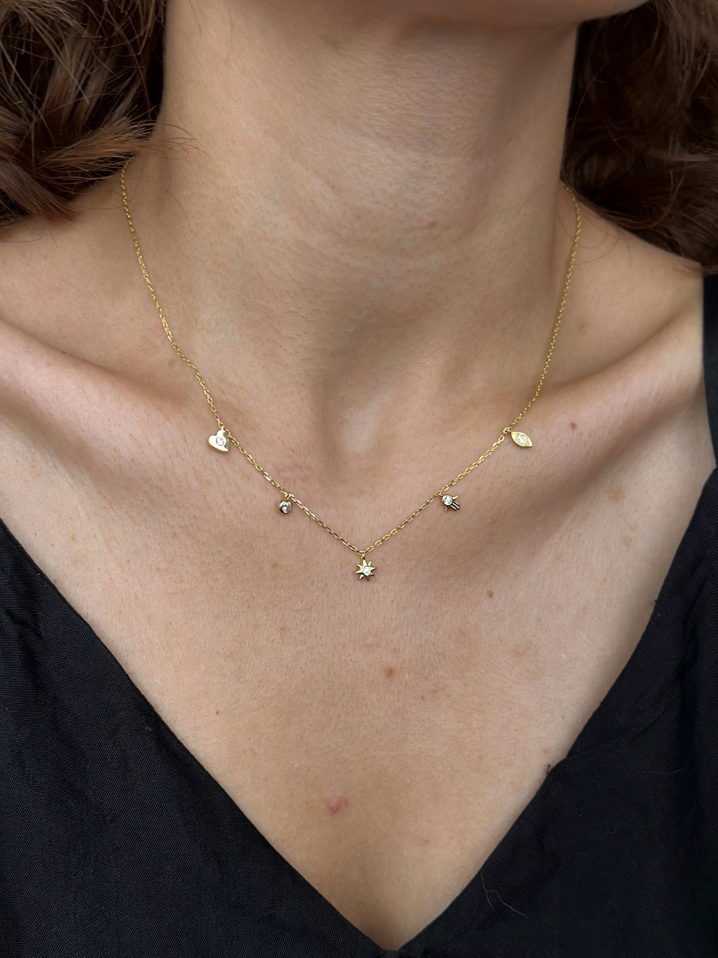 925 Gümüş Sembollü Şans Kolyesi