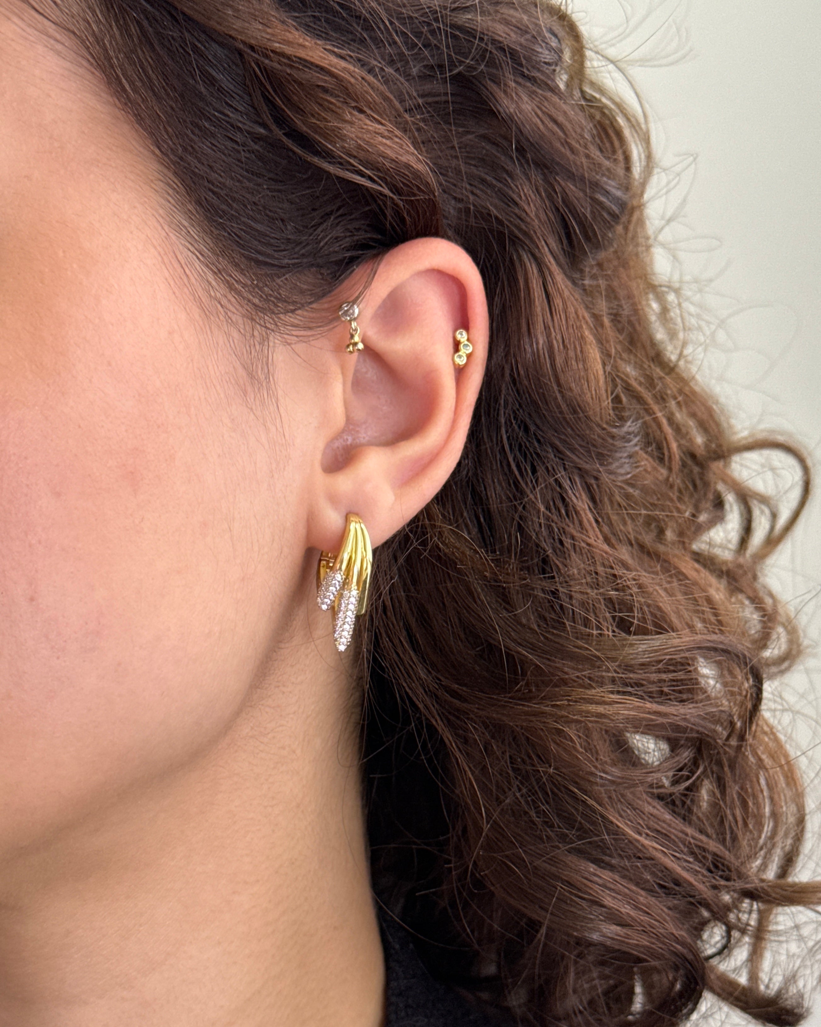 925 | Mix Üçgen Retro Küpe