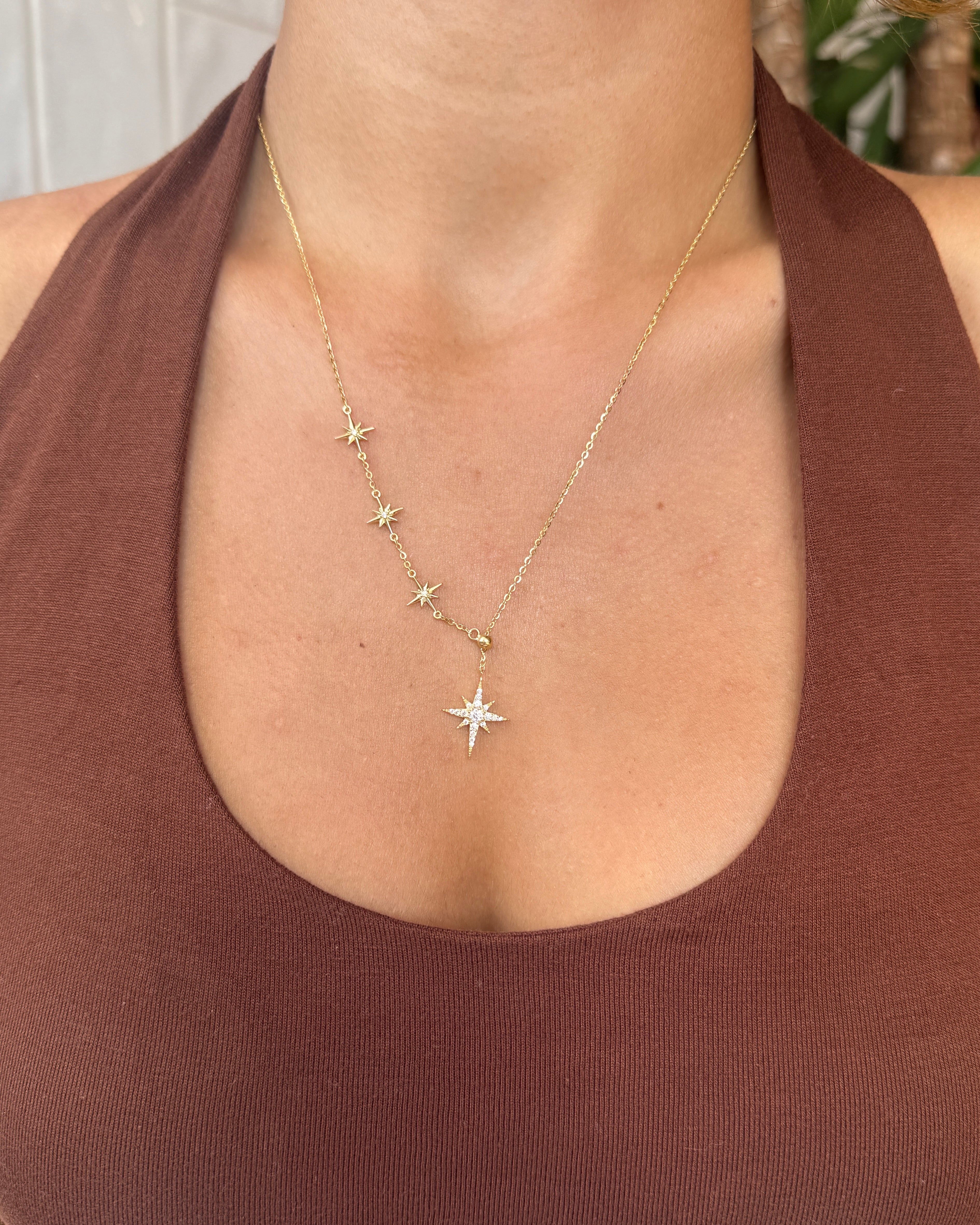 925 | Asansörlü Kutup Yıldız Kolye