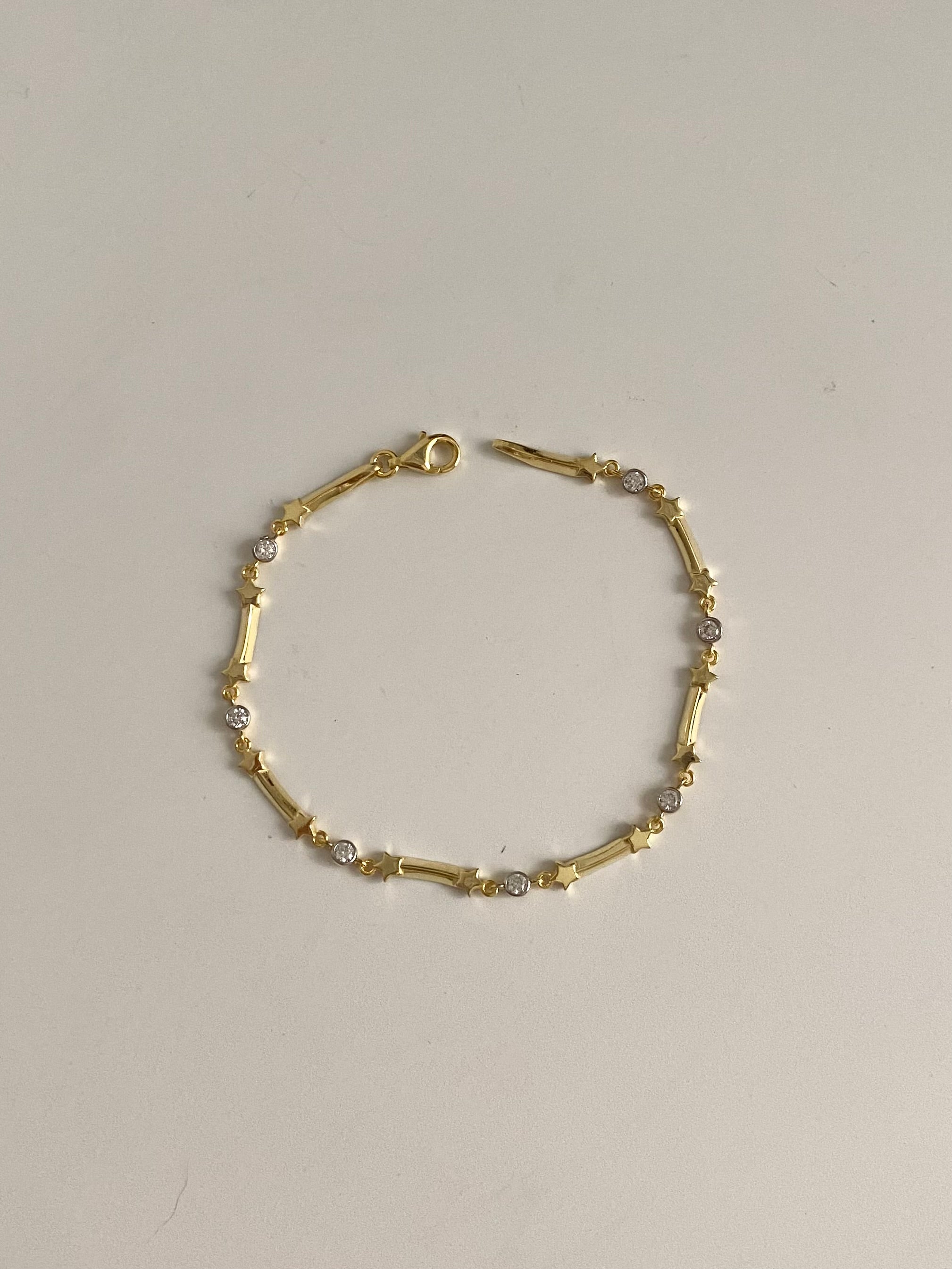 925 Gümüş Yıldız Kemik Bileklik