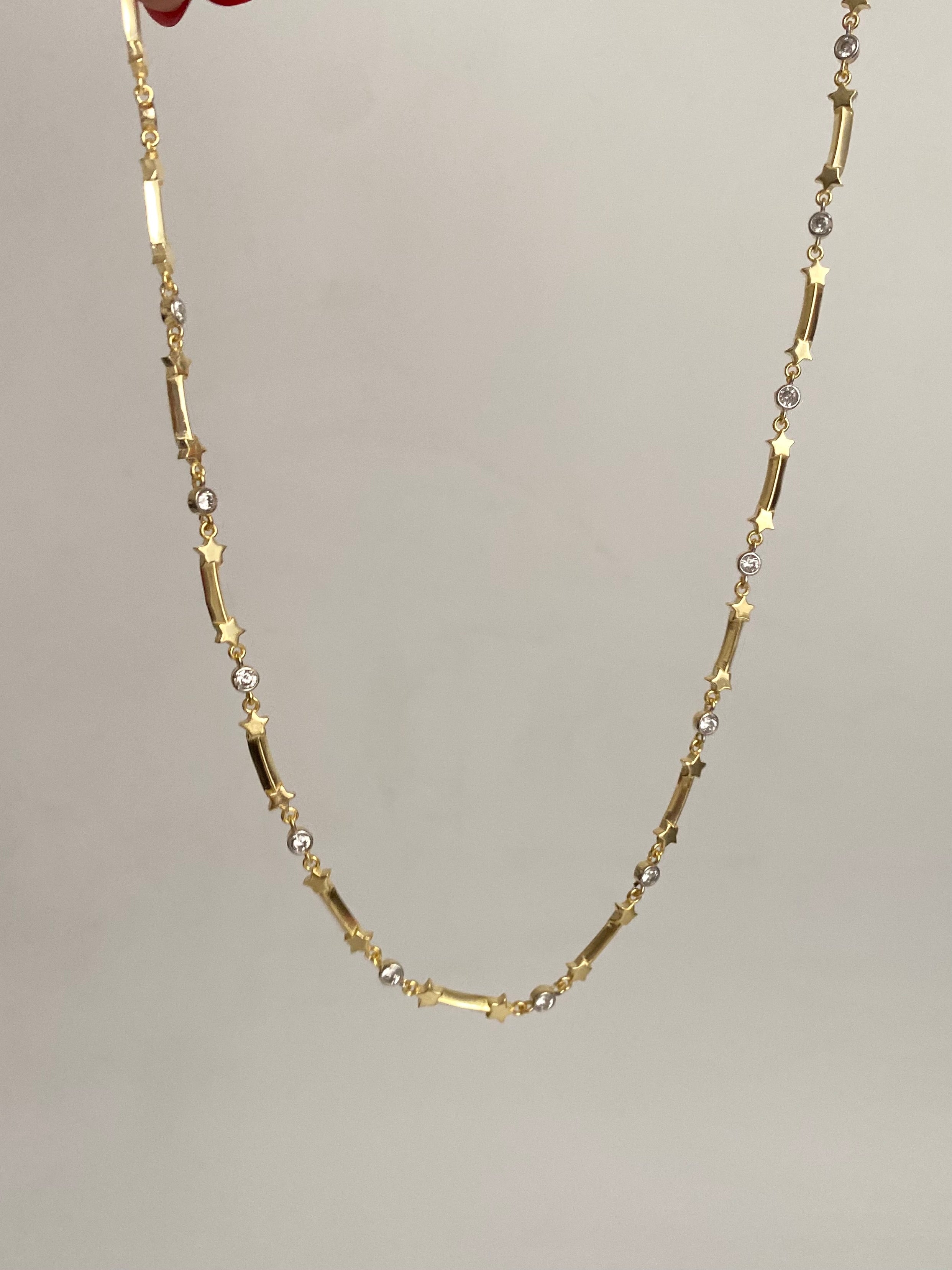 925 Gümüş Yıldız Çubuk Kolye