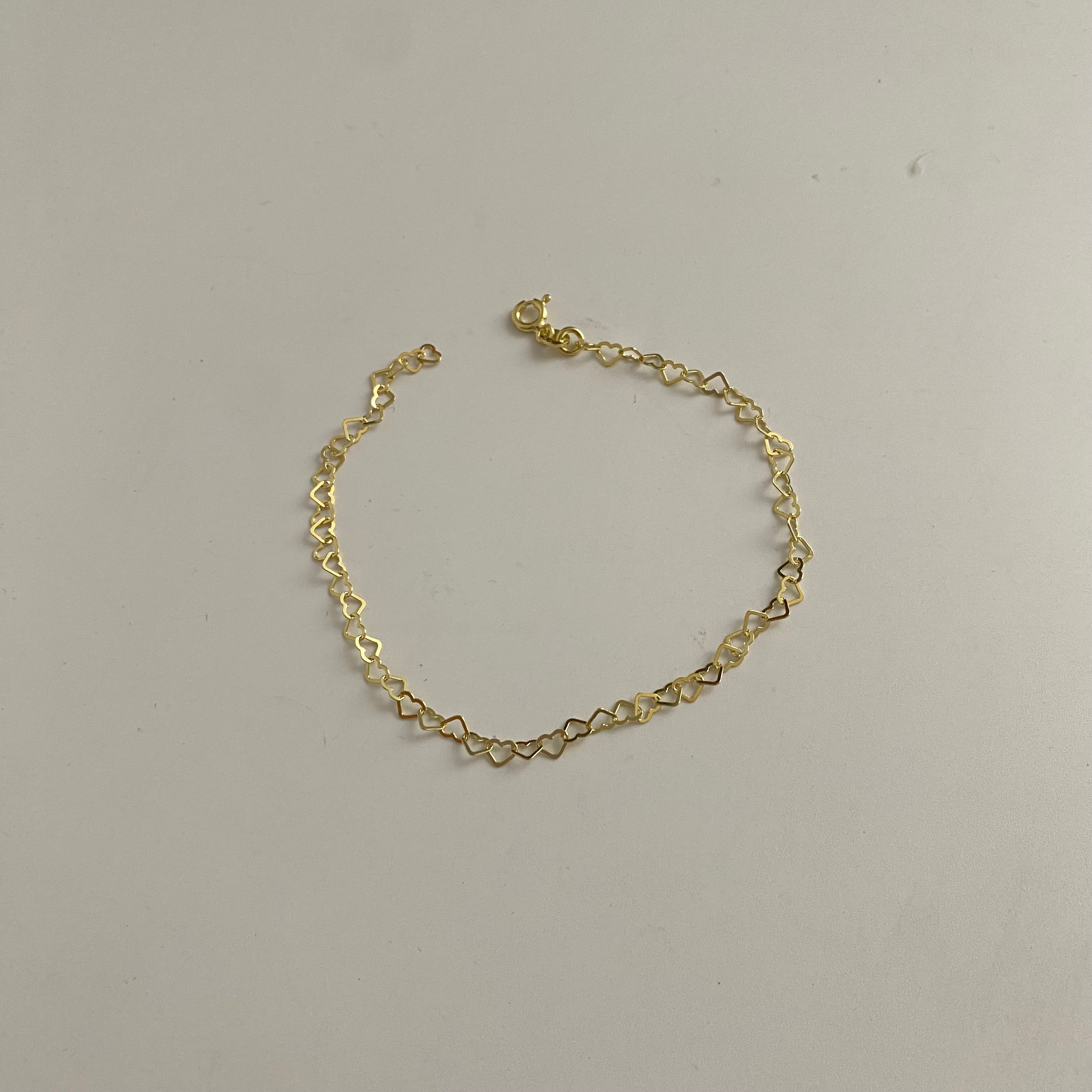 925 Gümüş Kalp Zincir Bileklik