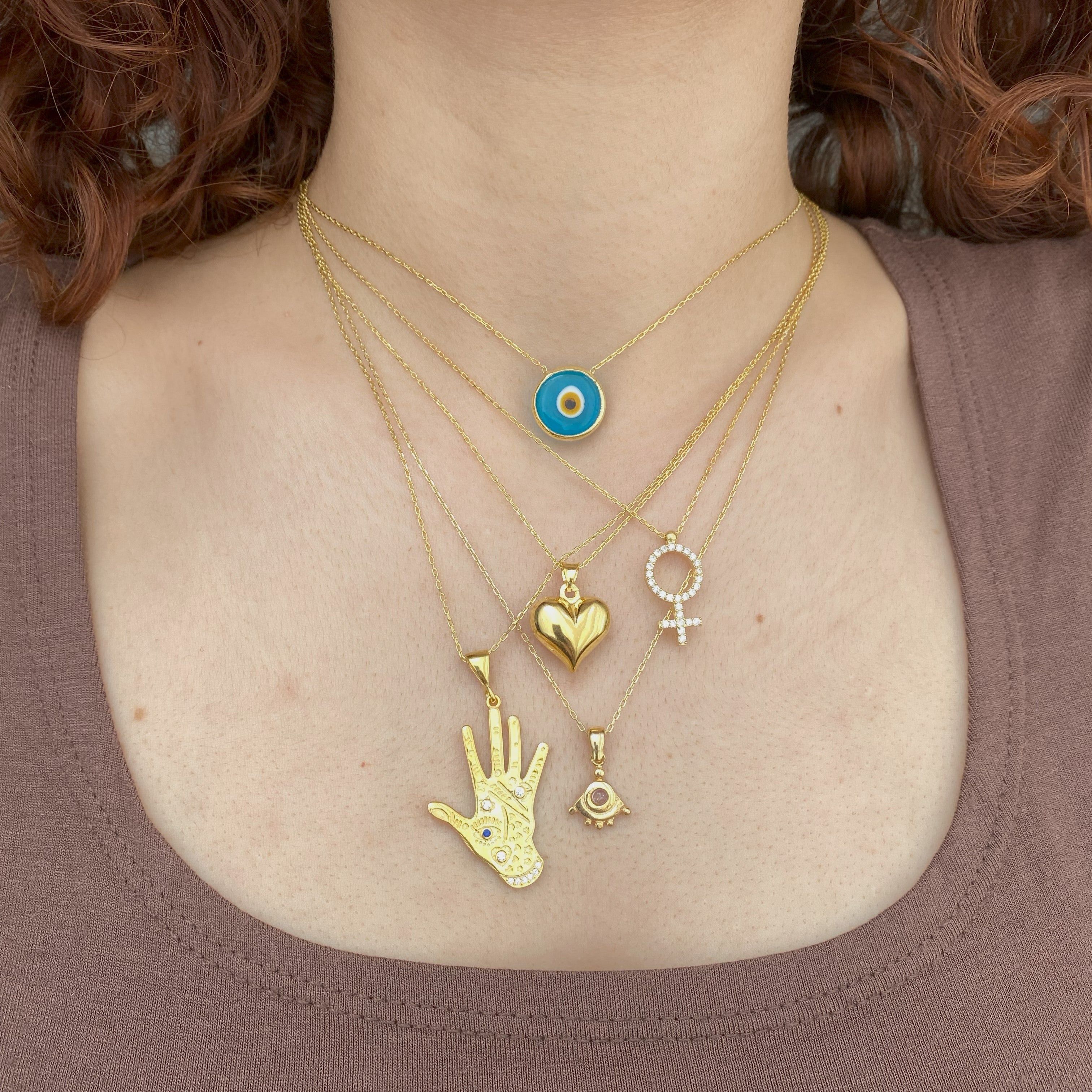 925 Ayar Gümüş | Pembe Turmalin Etnik Kolye