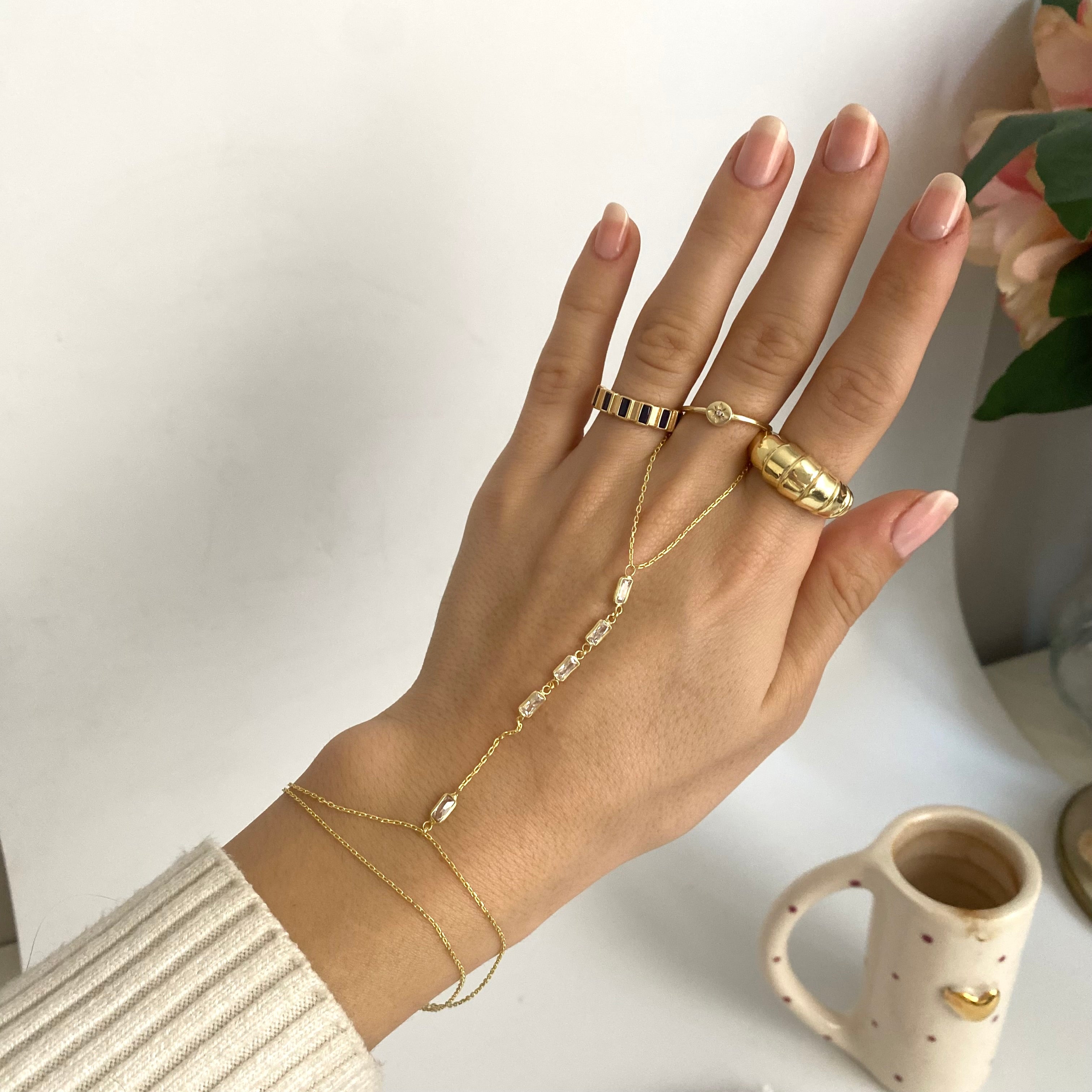 925 Gümüş Lacivert Baget Yarımtur Yüzük