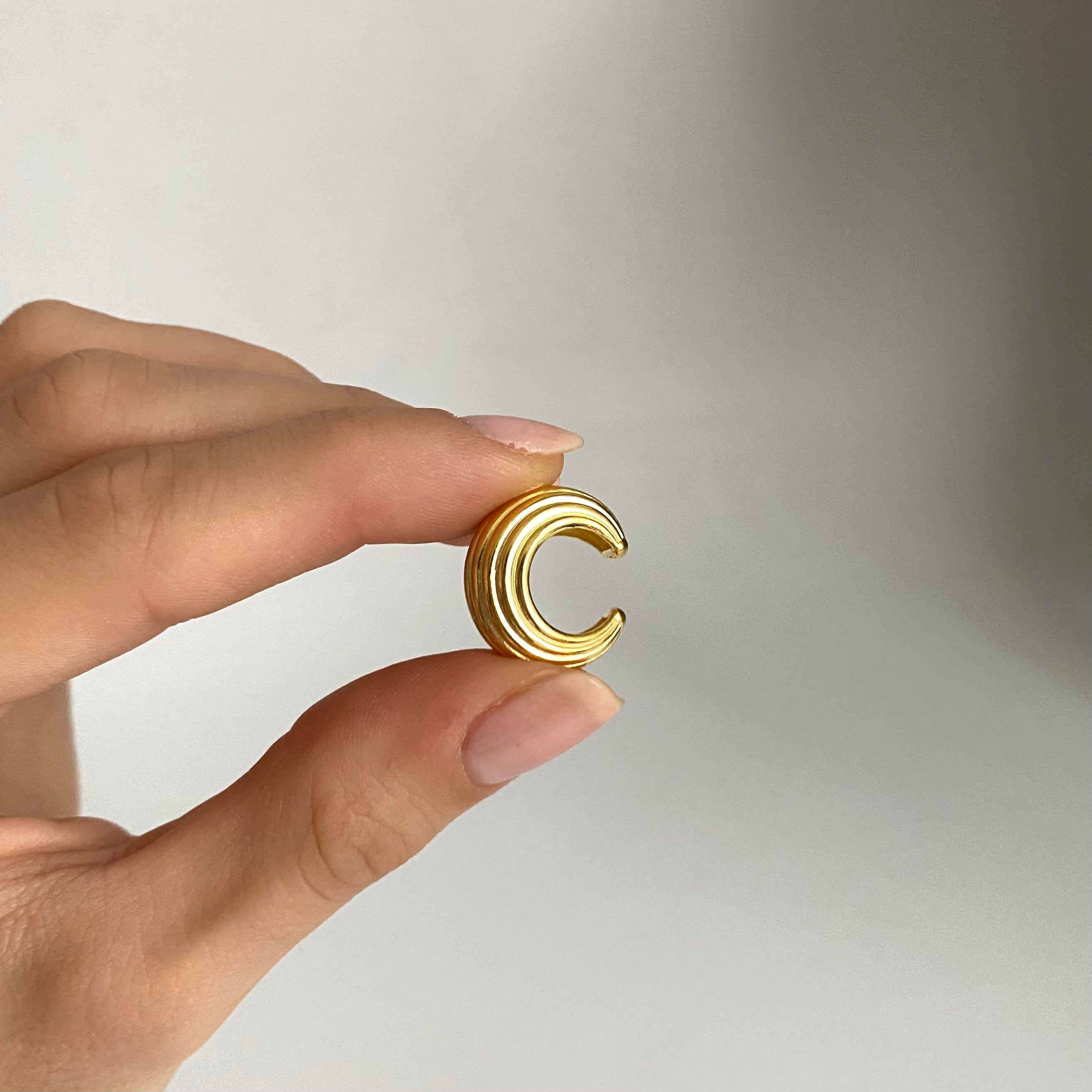 925 Gümüş Bombe Çizgi Earcuff ( Adet)