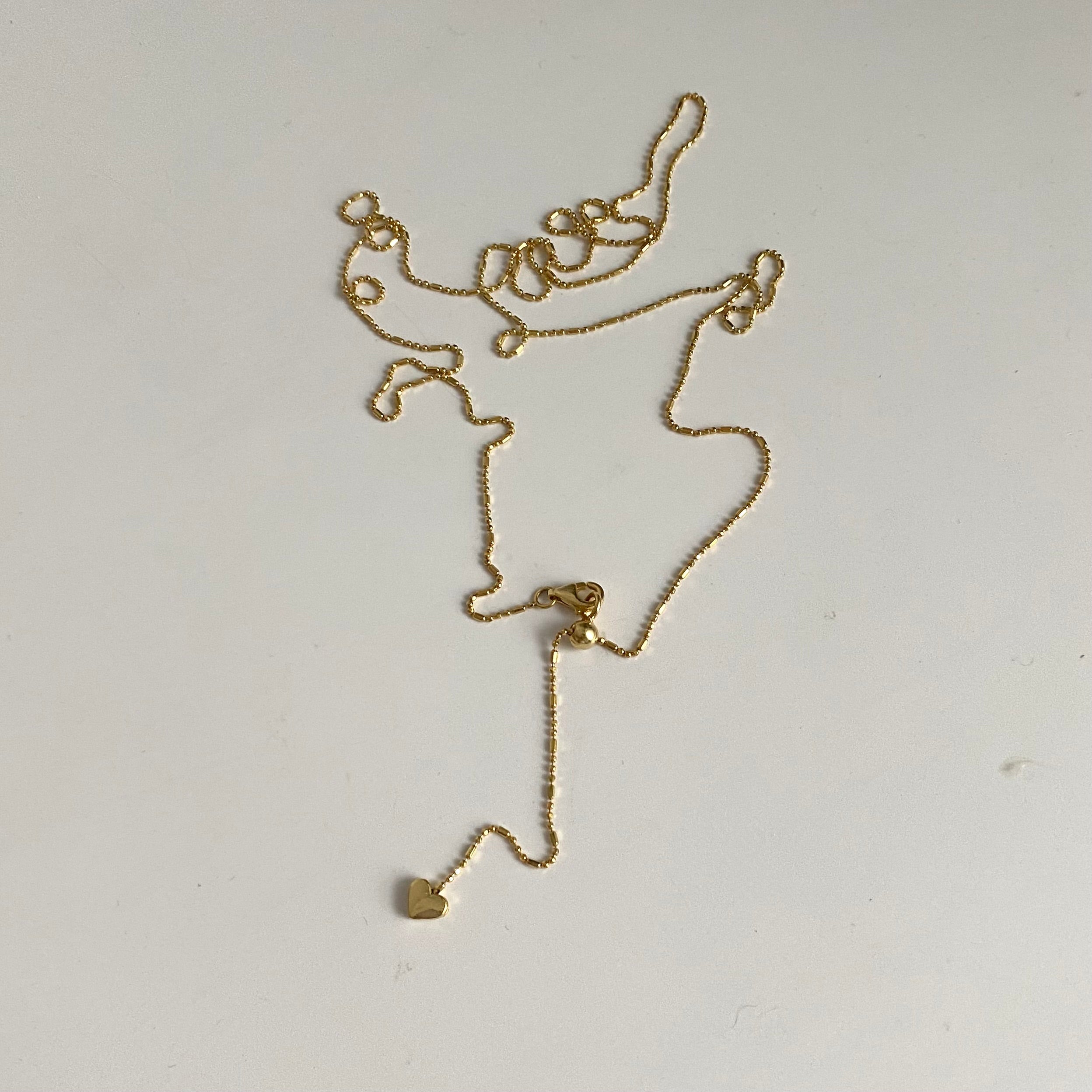 925 Gümüş Ucu Kalpli Asansör Zincir Kolye