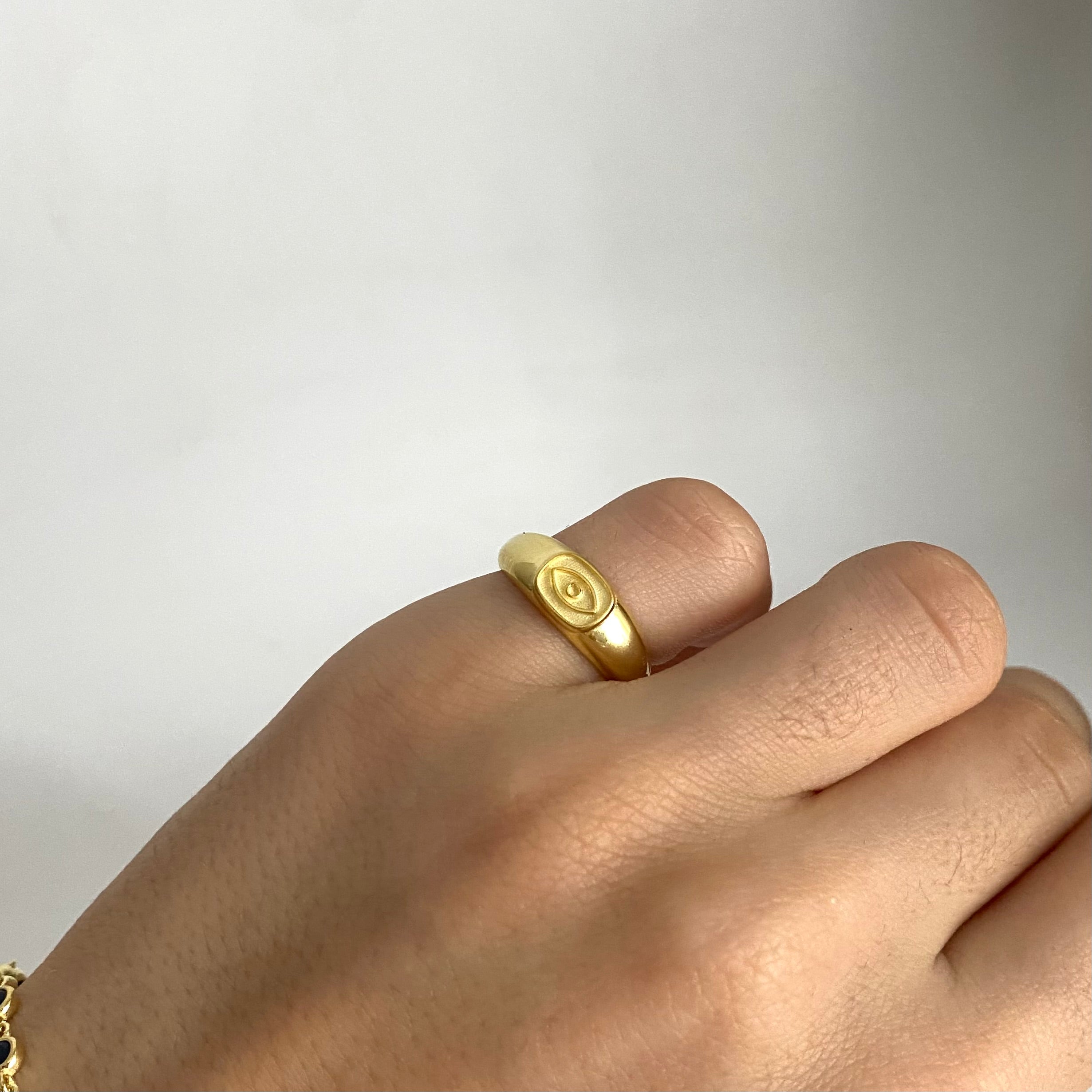 925 Gümüş Göz Serçe Parmak Yüzüğü