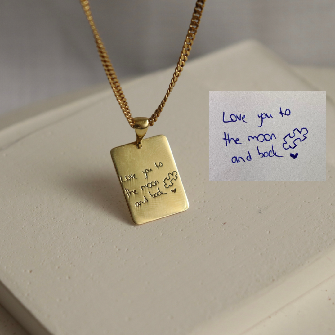 925 Ayar Gümüş | El Yazısı Anı Kolye