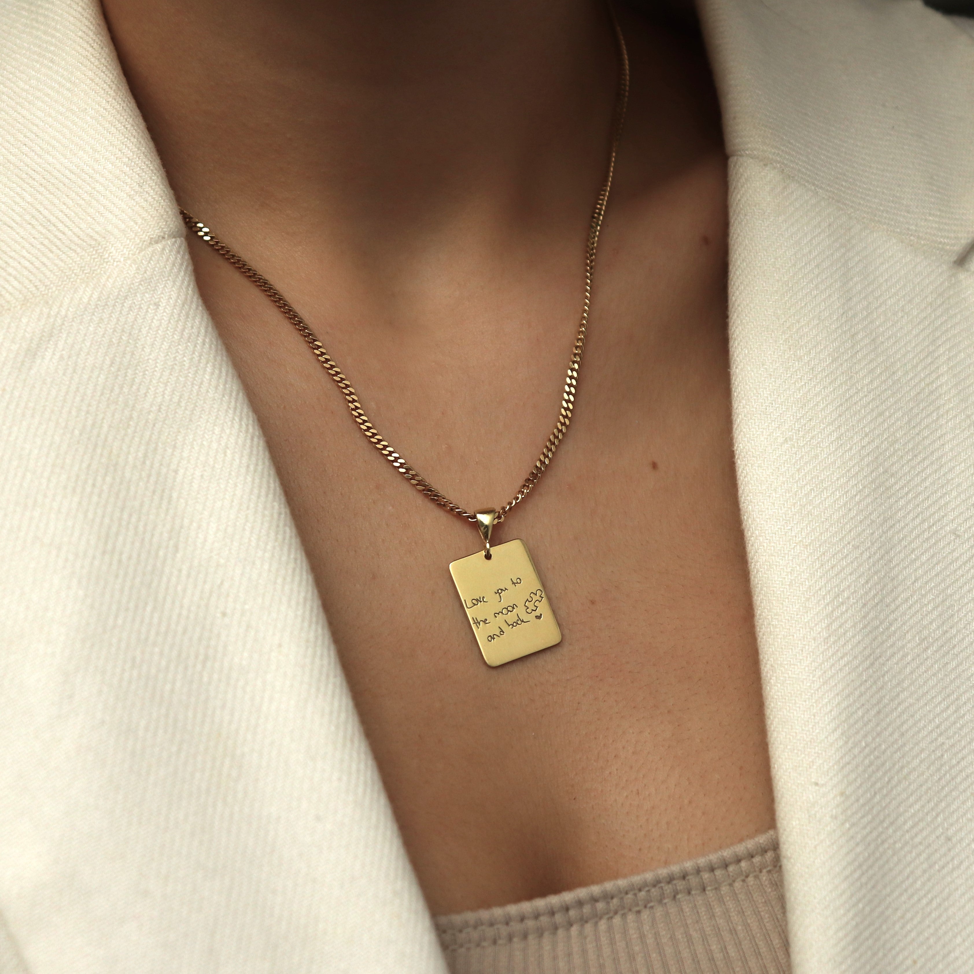 925 Ayar Gümüş | El Yazısı Anı Kolye