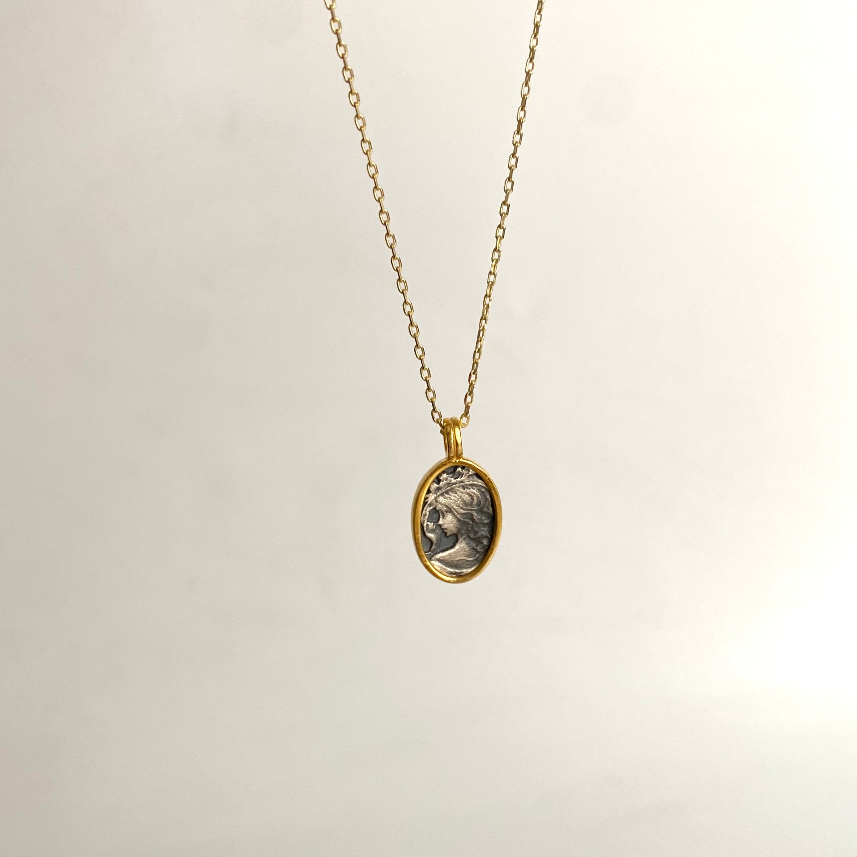 925 Gümüş Antik Diana Kolye